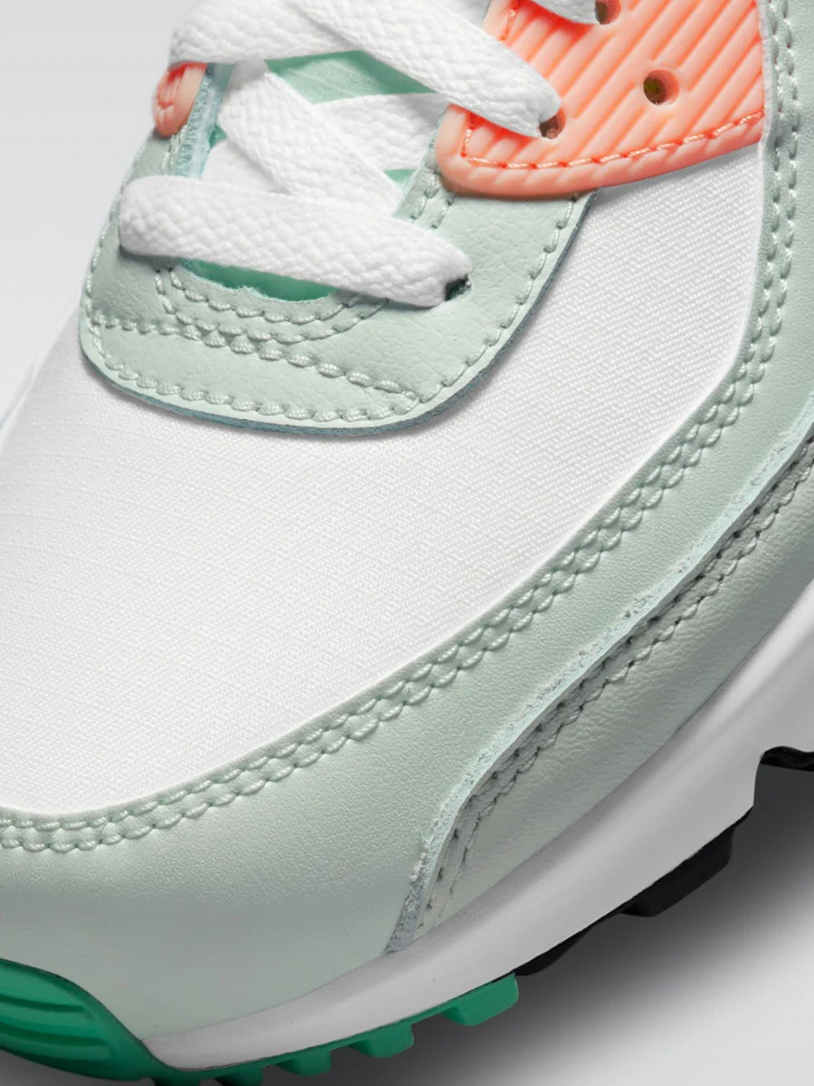 Air Max 90 Sneaker - White/Black-Volt-Green Glow - Image 6