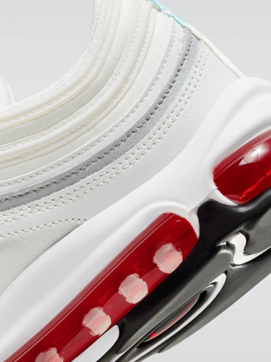 Air Max 97 Sneaker - Summit White/Siren Red-Black - Image 7