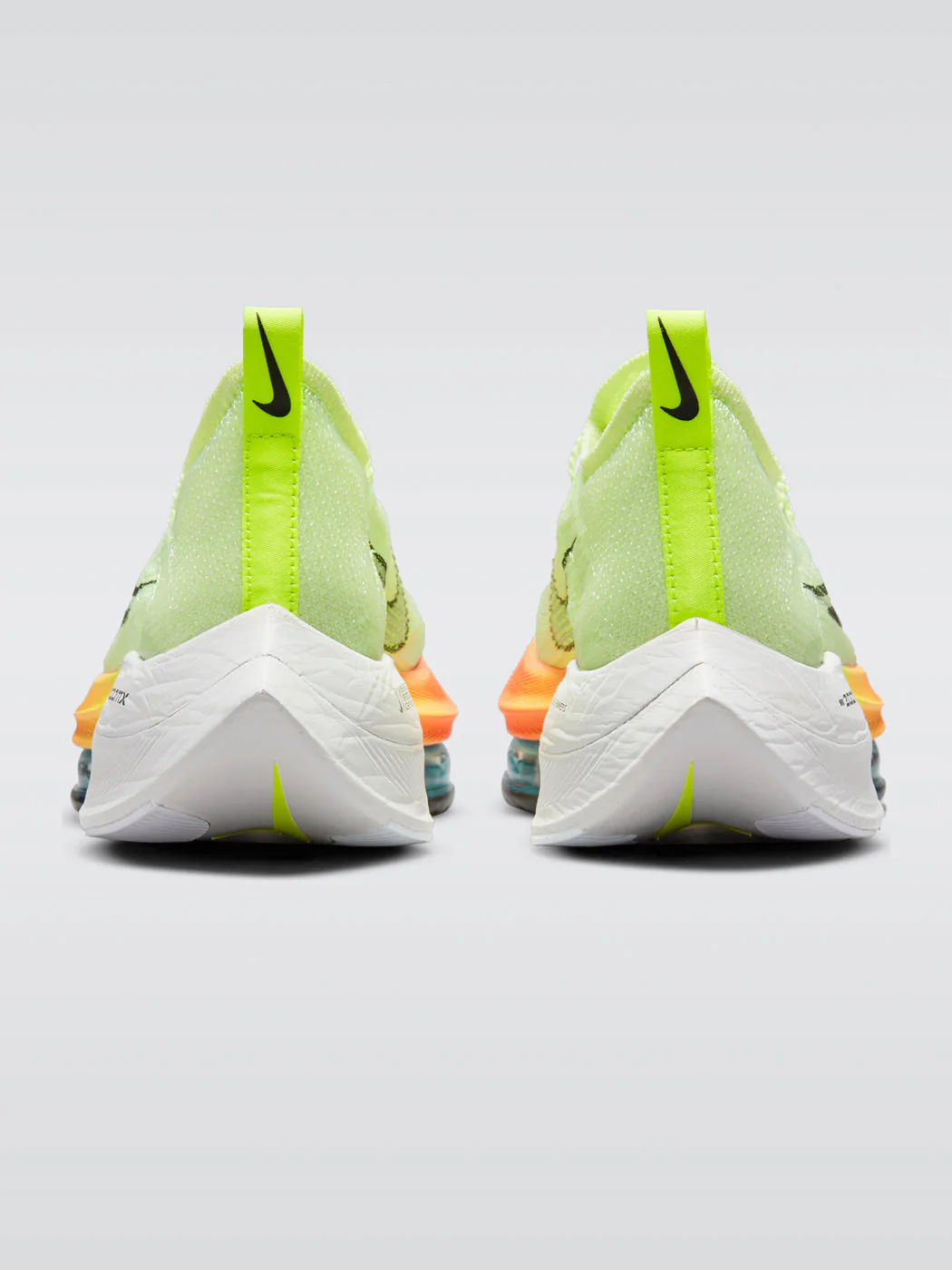 Nike Air Zoom Alphafly NEXT% Sneaker - Barely Volt-Black-Hyper Orange - Image 3