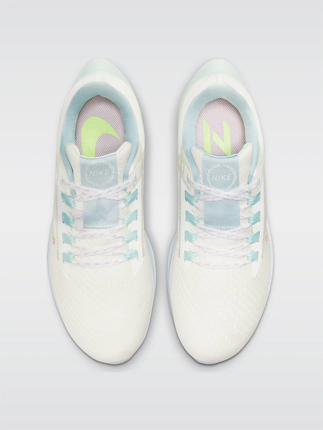 Nike Air Zoom Pegasus 38 Premium Sneaker - Summit White-Volt-Black-Aura - Image 5