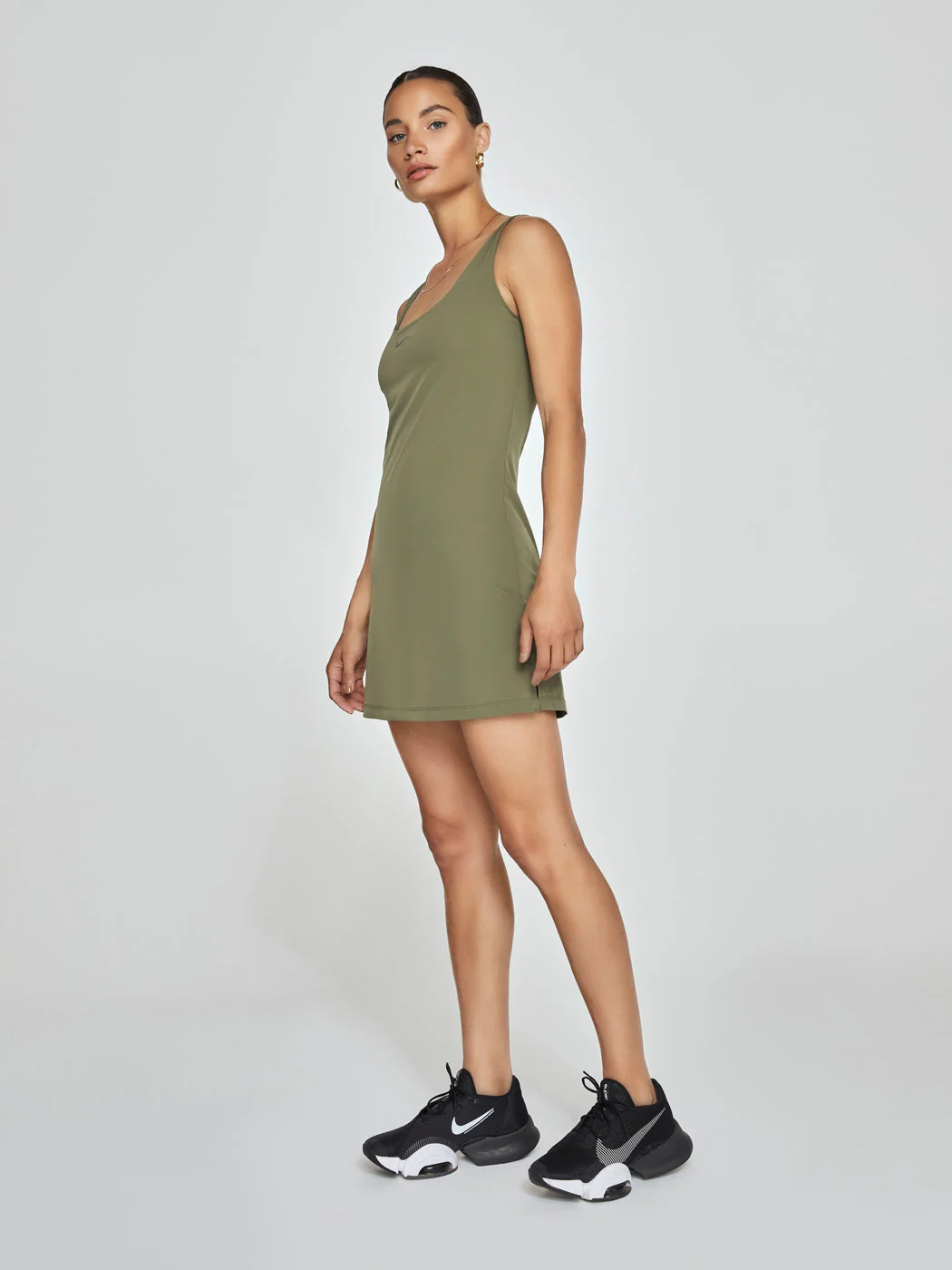 Nike Bliss Luxe Dress - Medium Olive/Clear - Image 2