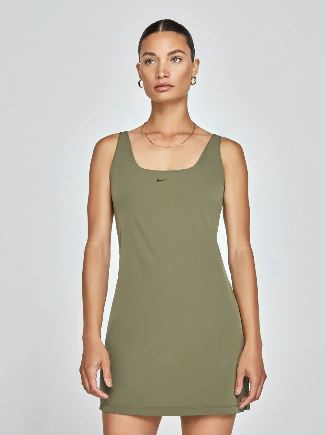 Nike Bliss Luxe Dress - Medium Olive/Clear - Image 4