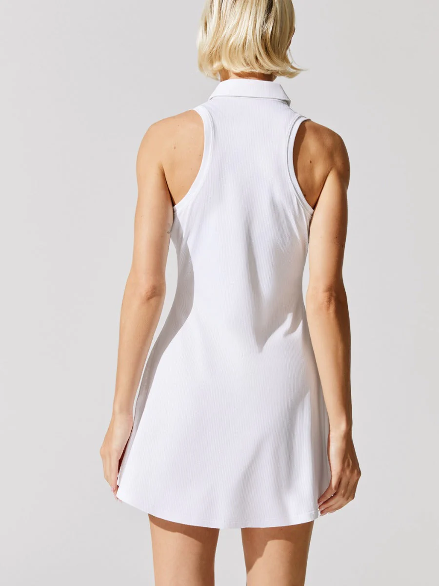 Court Victory Polo Performance Dress - White/Black - Image 4