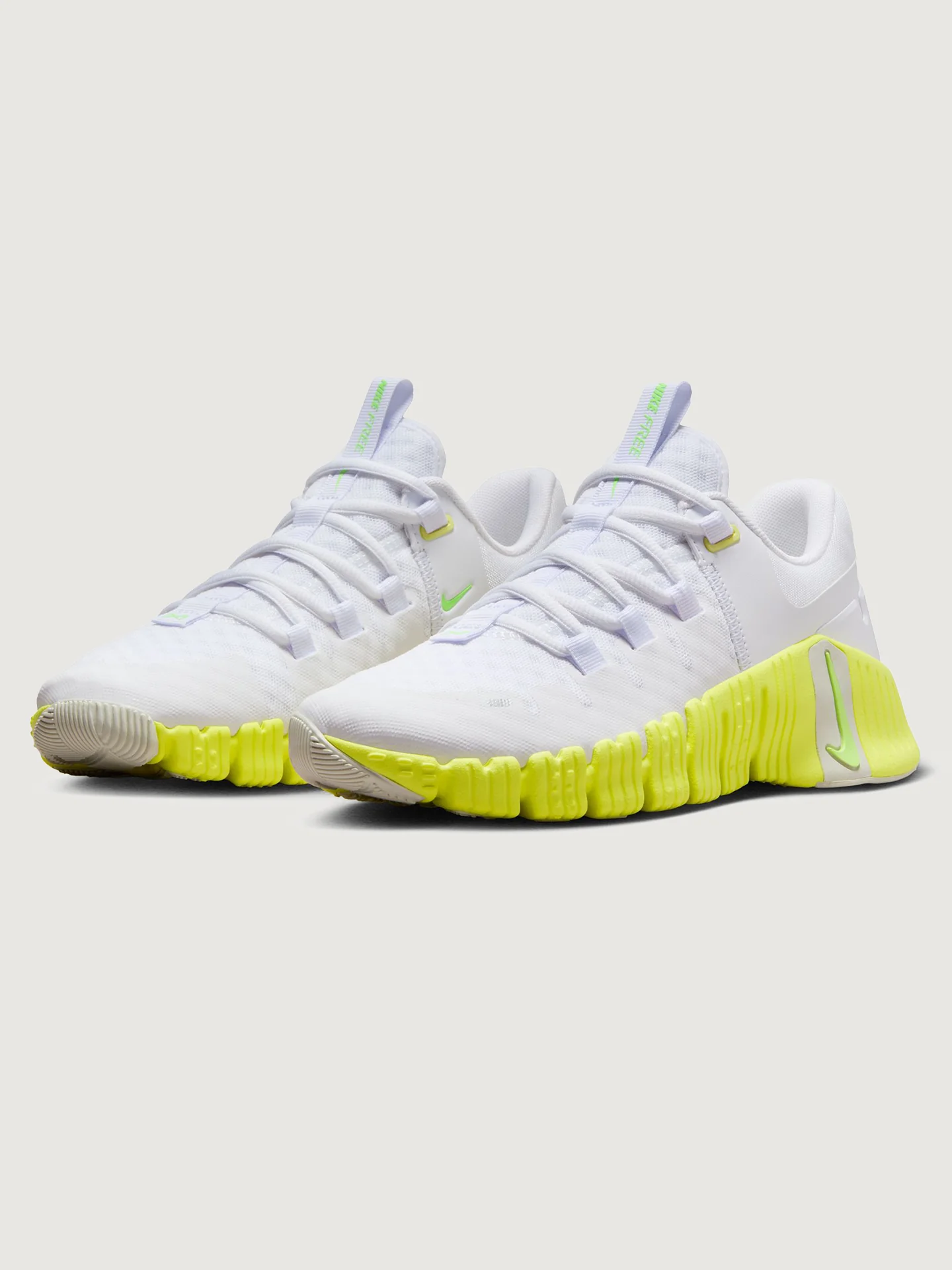 Nike Free Metcon 5 PRM - White/Lime Blast-Luminous Green - Image 3