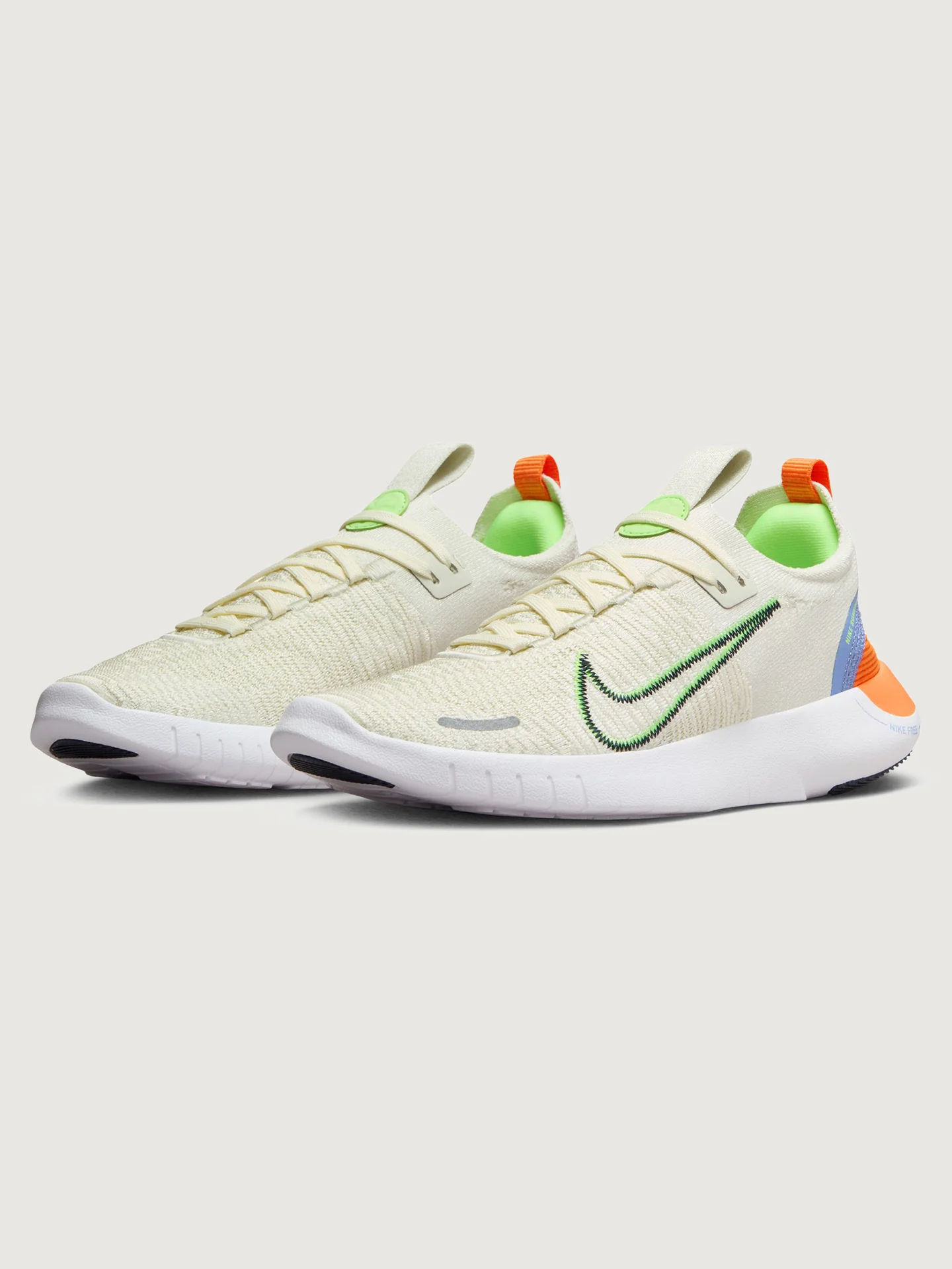 Nike Free Run Flyknit Next Nature - SEA GLASS/OBSIDIAN-LIME BLAST - Image 5