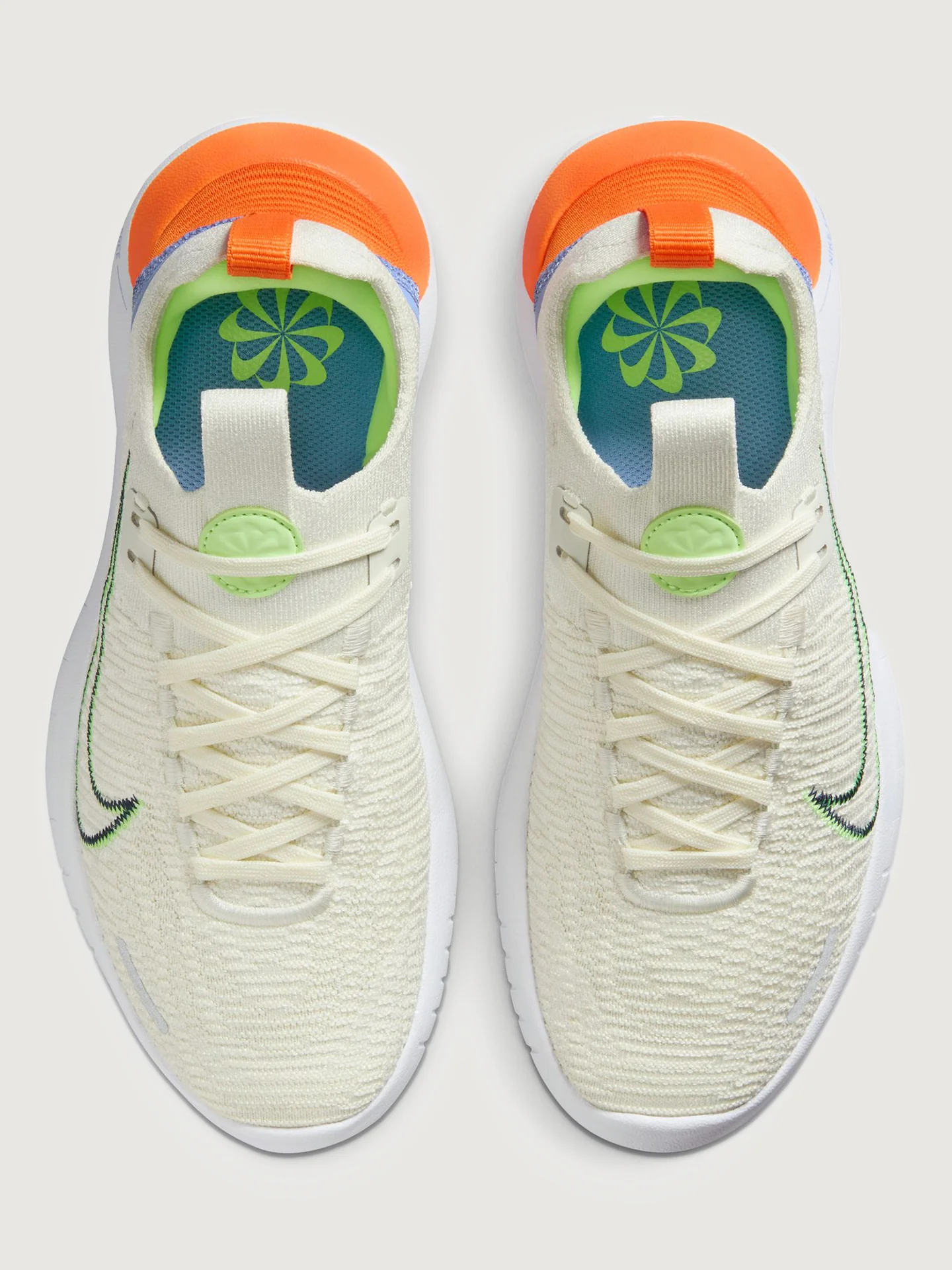 Nike Free Run Flyknit Next Nature - SEA GLASS/OBSIDIAN-LIME BLAST - Image 7