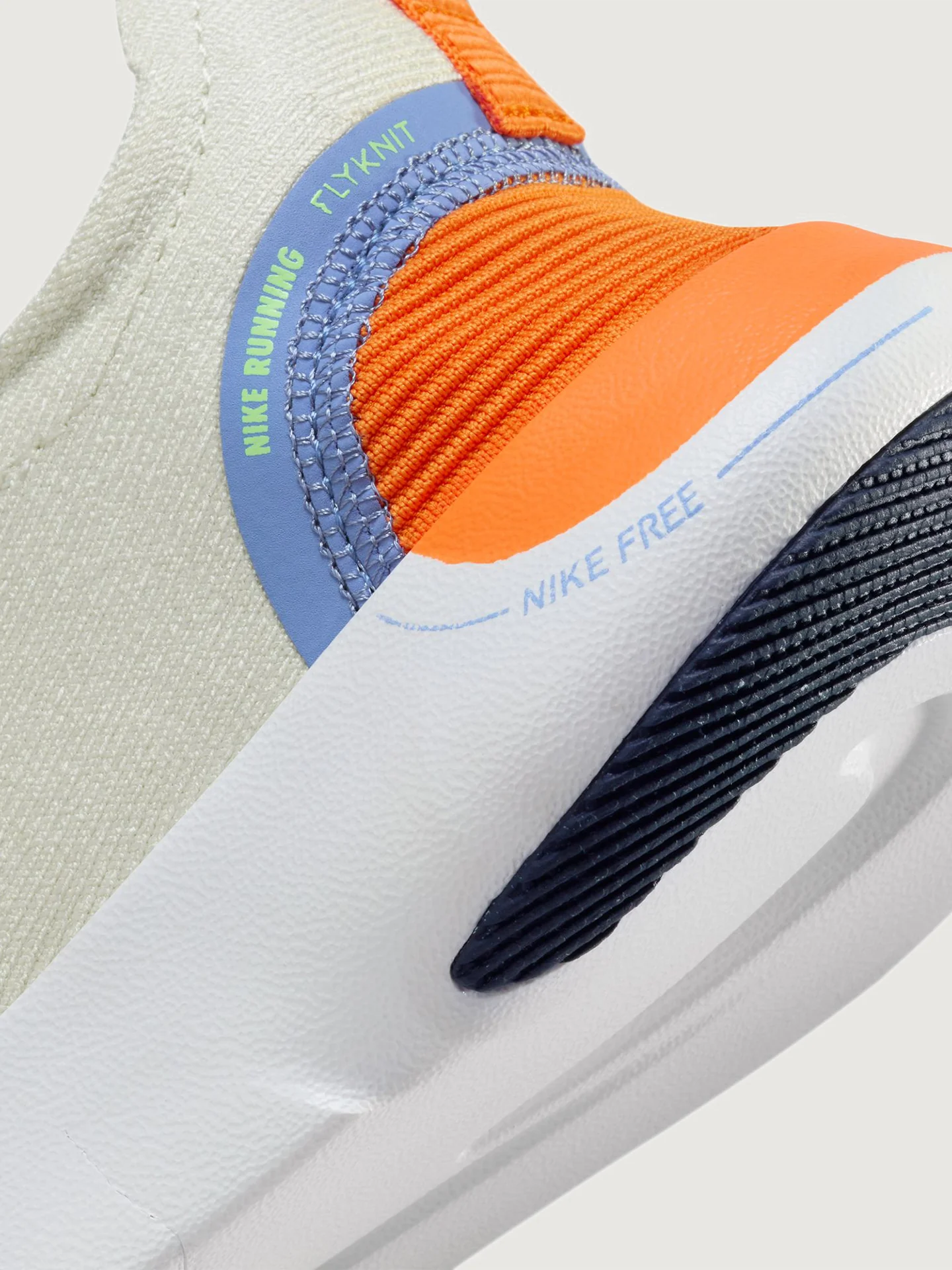 Nike Free Run Flyknit Next Nature - SEA GLASS/OBSIDIAN-LIME BLAST - Image 9