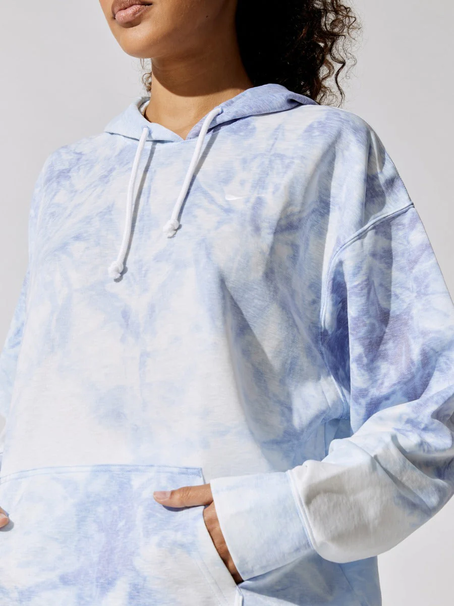 Icon Clash Sky Tie Dye Pullover Hoodie - Lt Racer Blue/White - Image 2