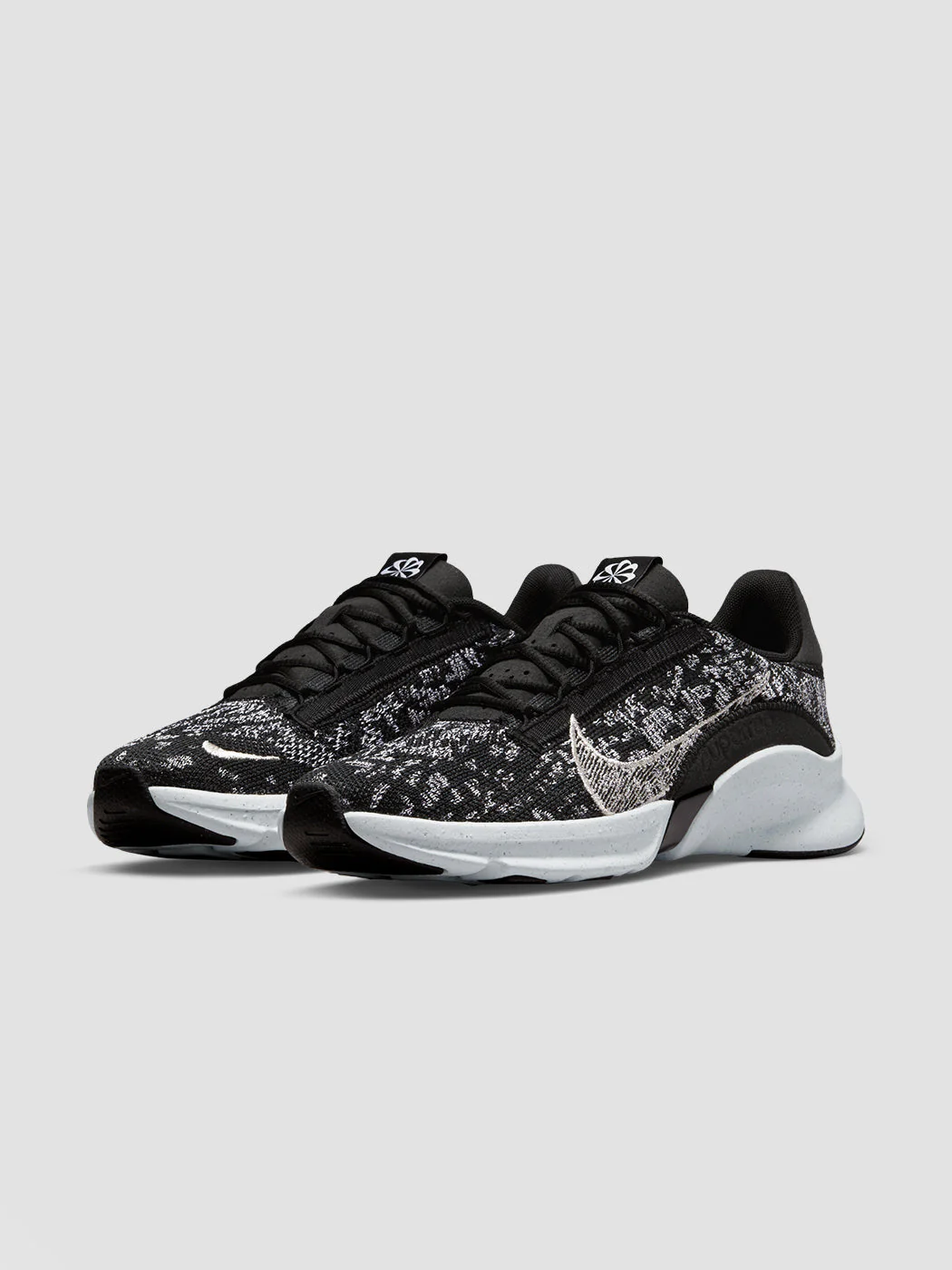Nike SuperRep Go 3 Flyknit "Next Nature" - Black/Metallic Silver-White - Image 2