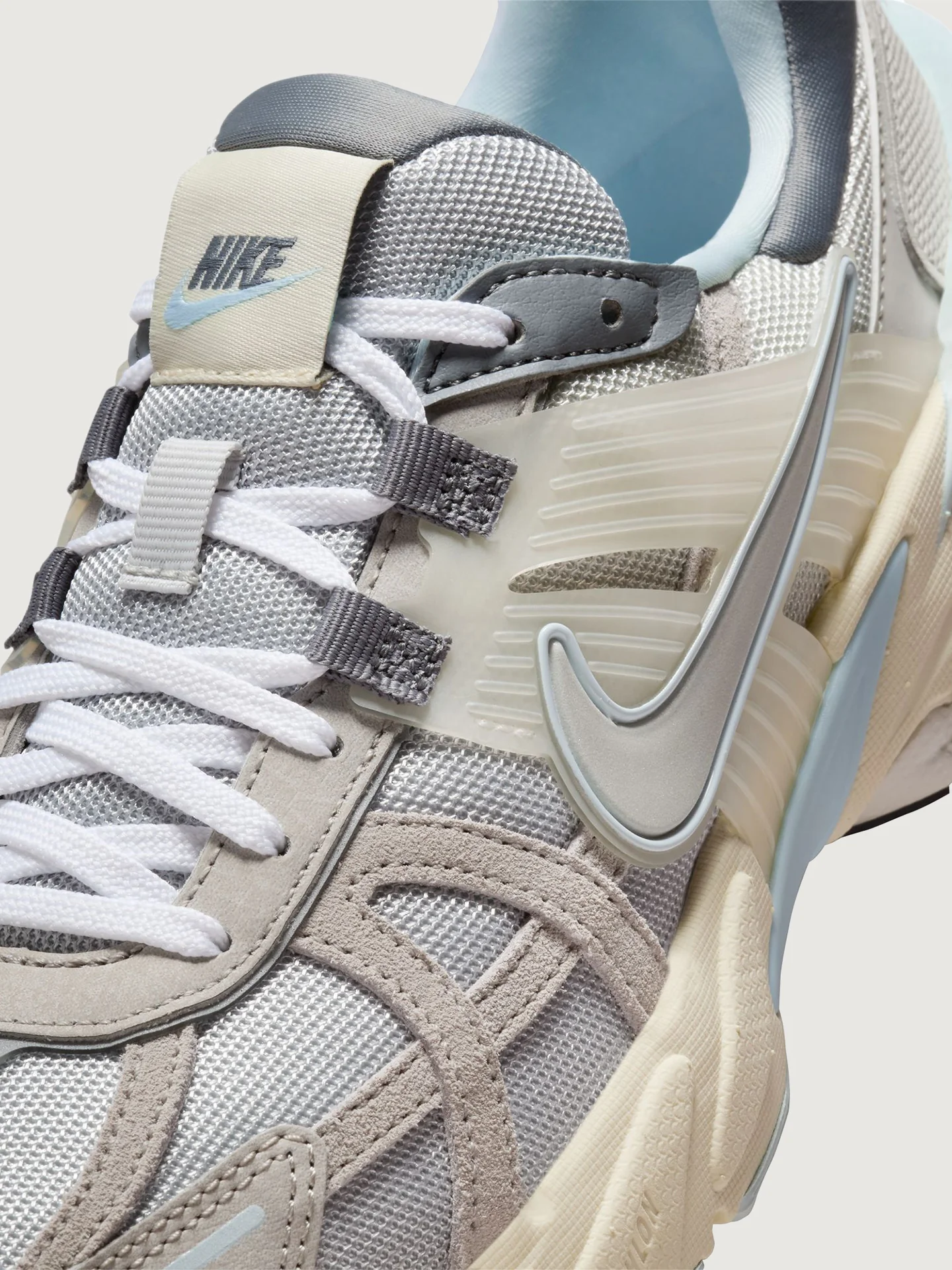 Nike V2K Run - Light Bone/MTLC Platinum-LT Iron Ore - Image 3