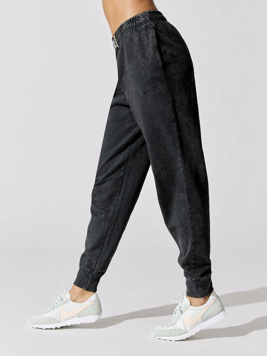 Sportswear High Rise Wash Pant - Black-Black - Image 2