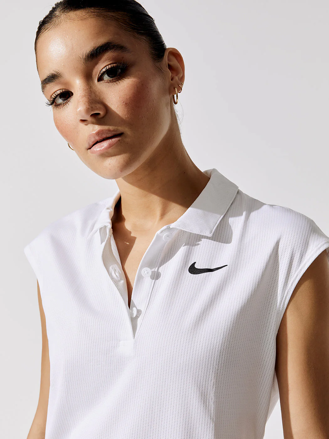 Court Dri-fit Victory Polo Top - White-Black - Image 4