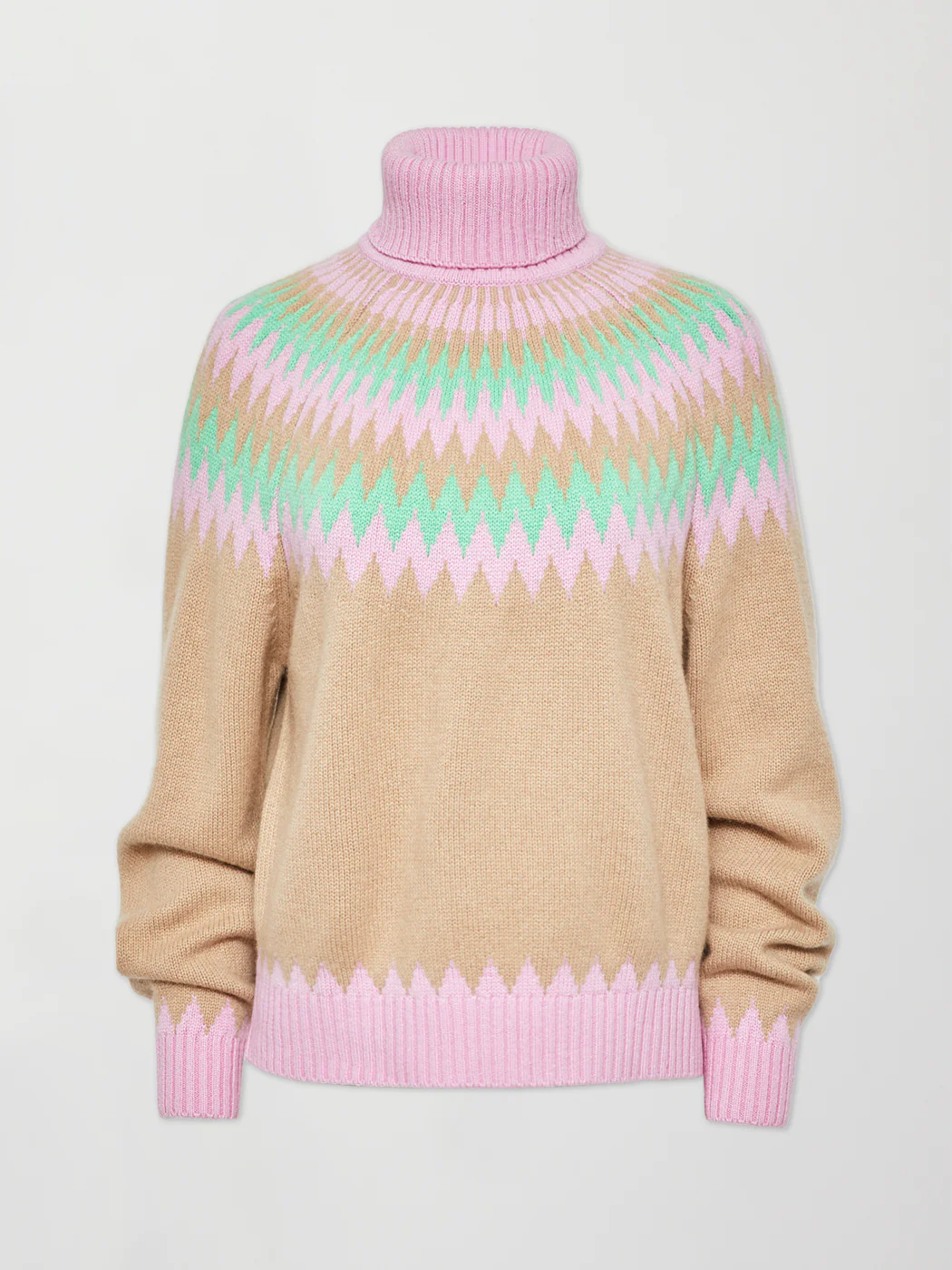 Nordic Yoke Roll Collar - Cinderella/Pink/Hazelnut/Emerald - Image 5