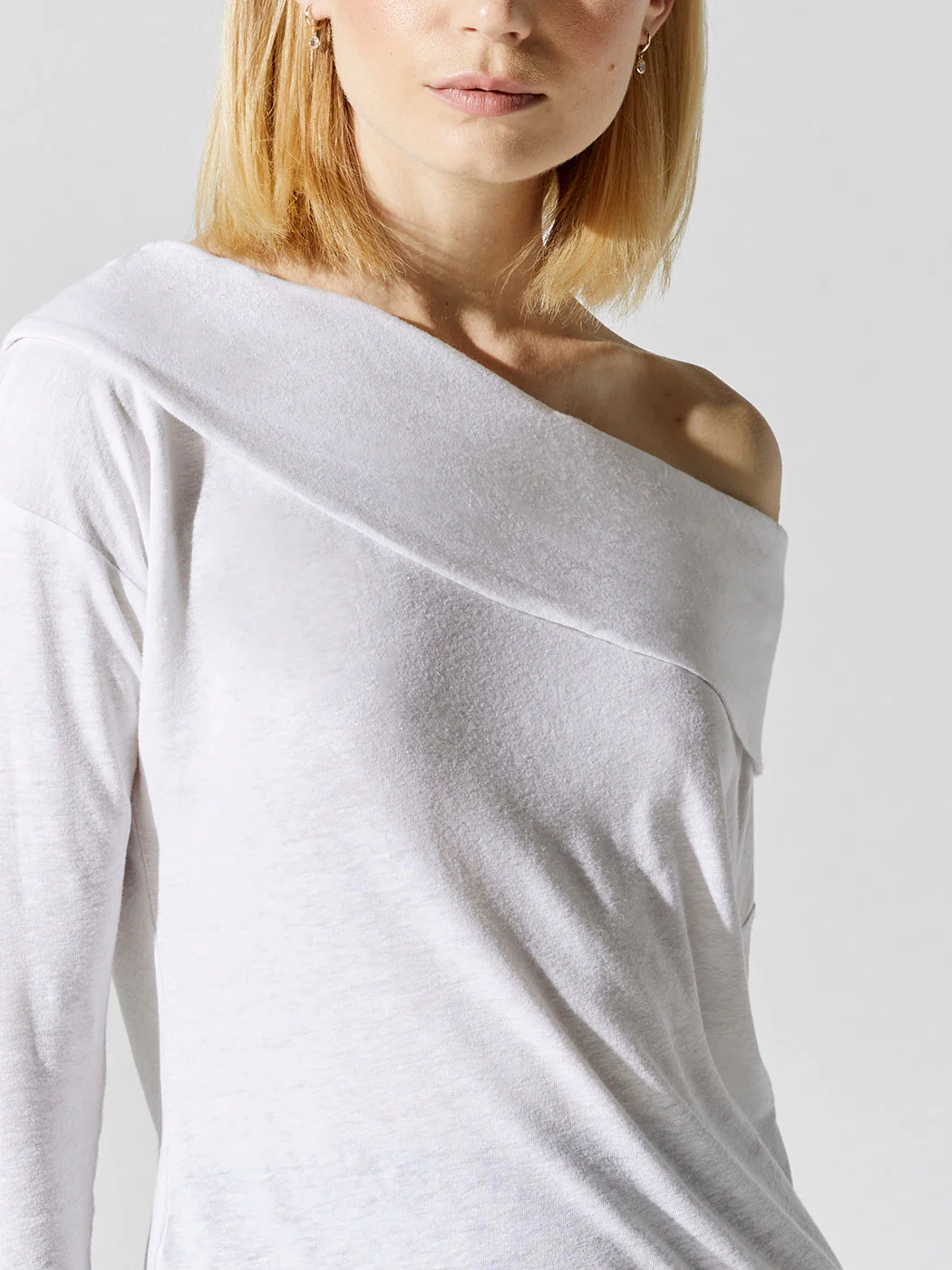 Off Shoulder Tee - Salt White - Image 4