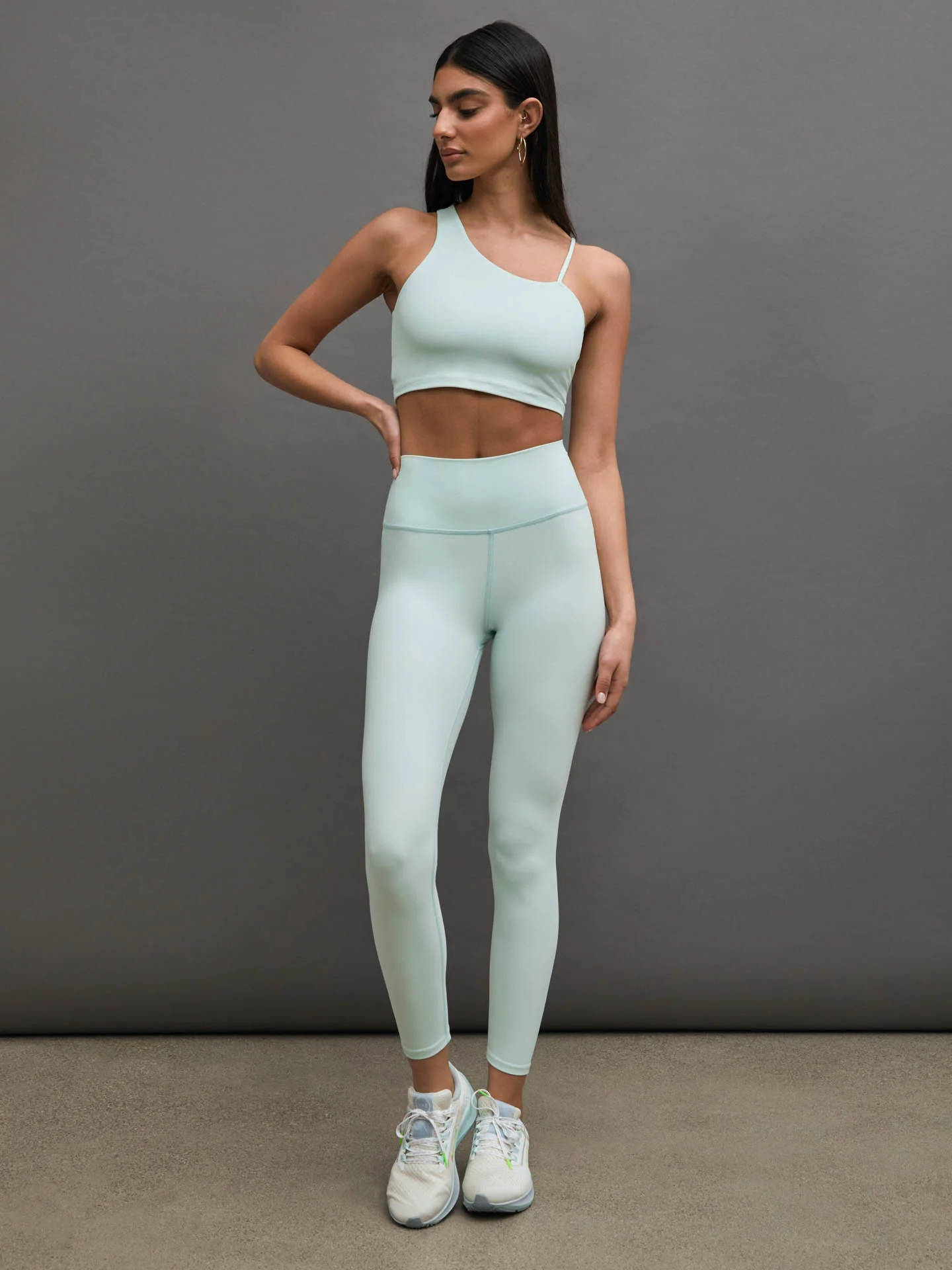 One Shoulder Convertible Bra Top in Melt - Clearly Aqua - Image 4