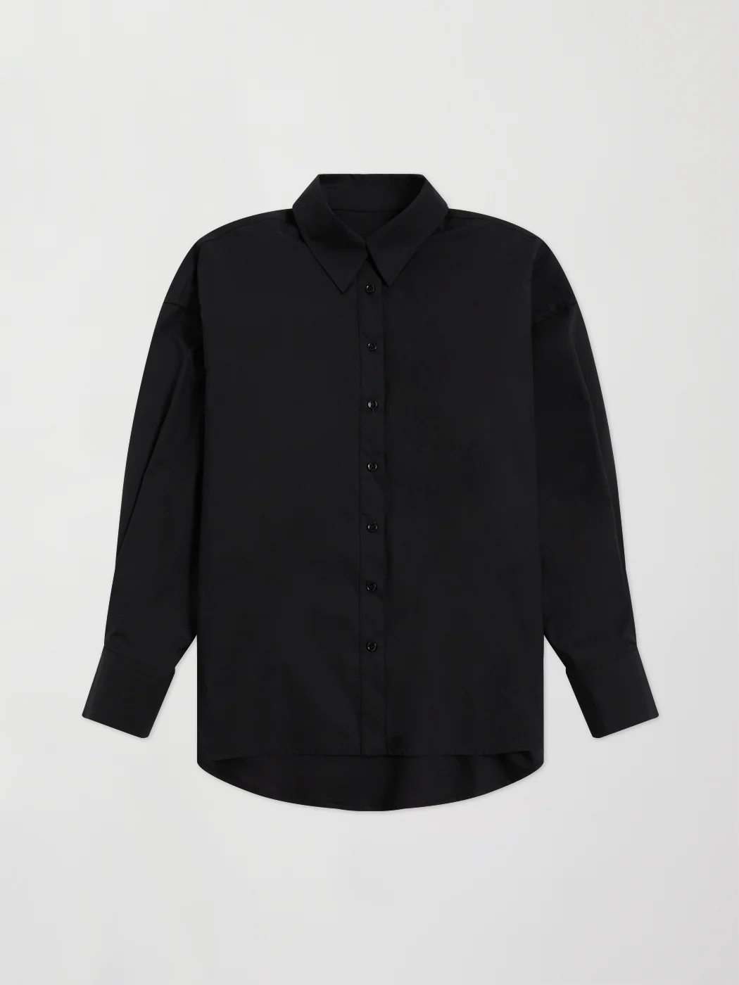 Oversized Button Up Shirt - Black - Image 5