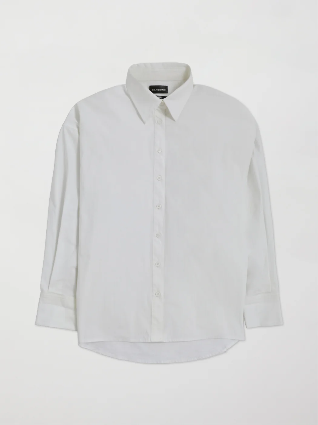 Oversized Button Up Shirt - White - Image 5