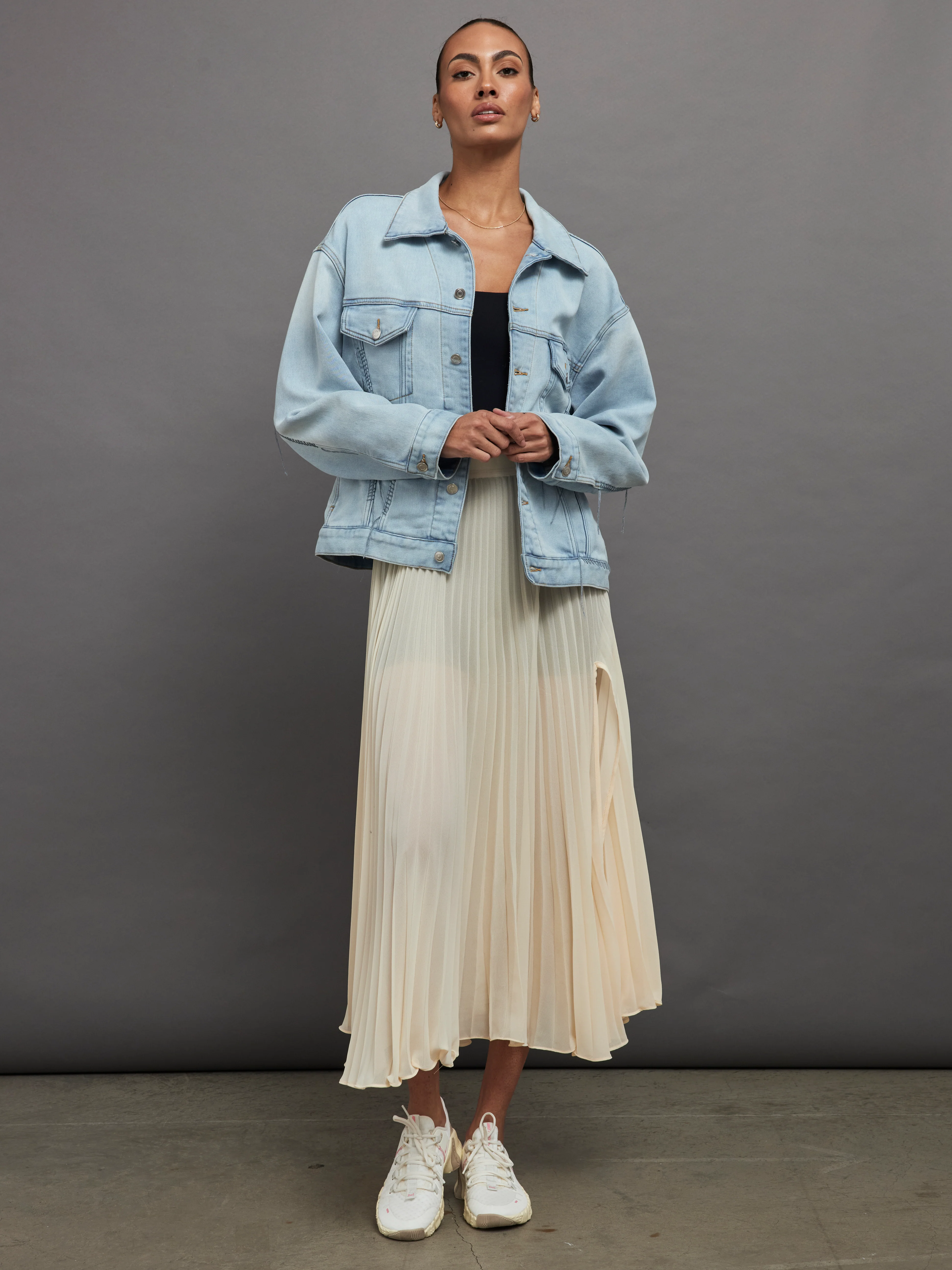 Oversized Denim Jacket - Denim Blue - Image 2