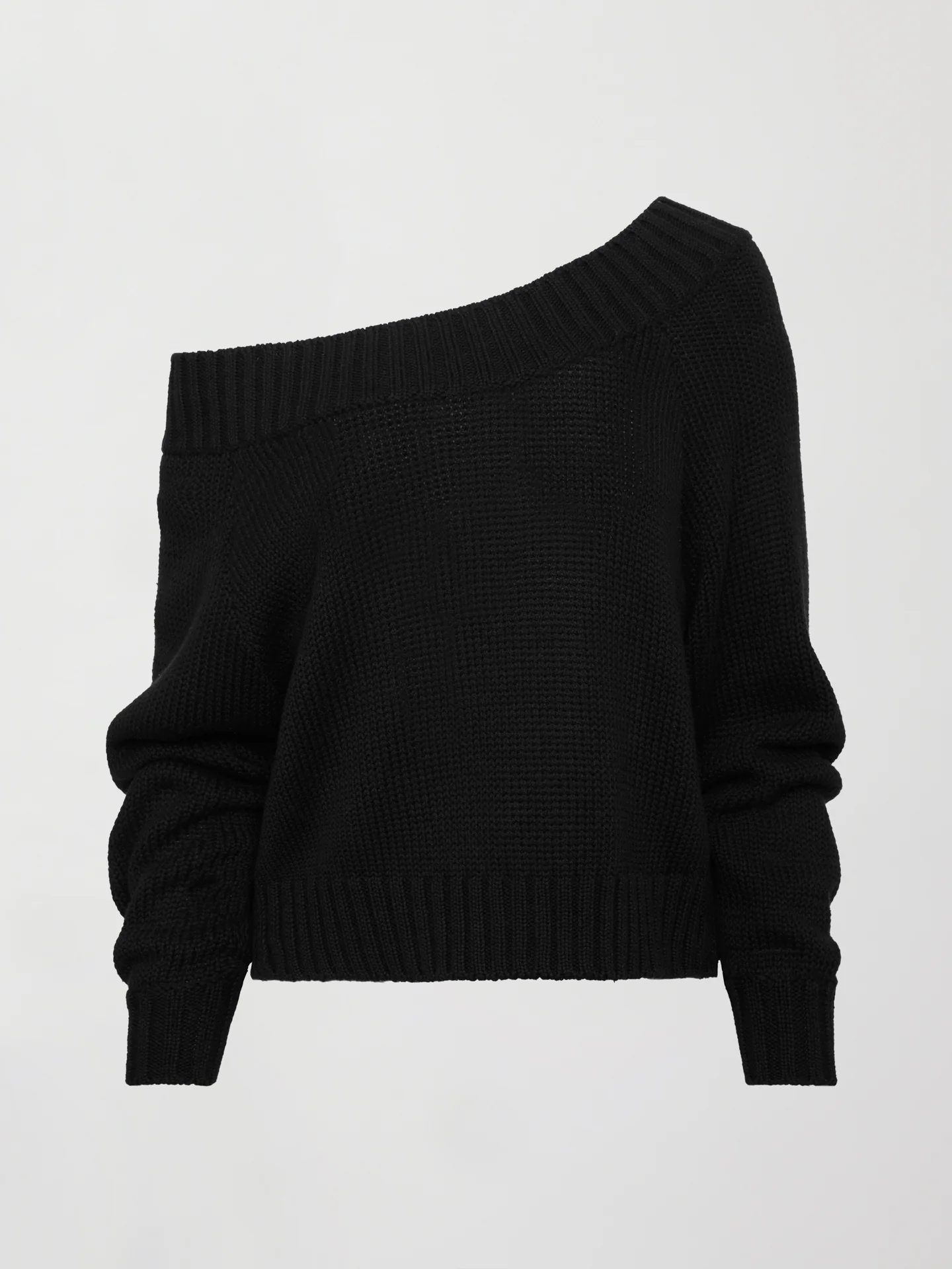 Slouchy Knit Sweater - Black - Image 6