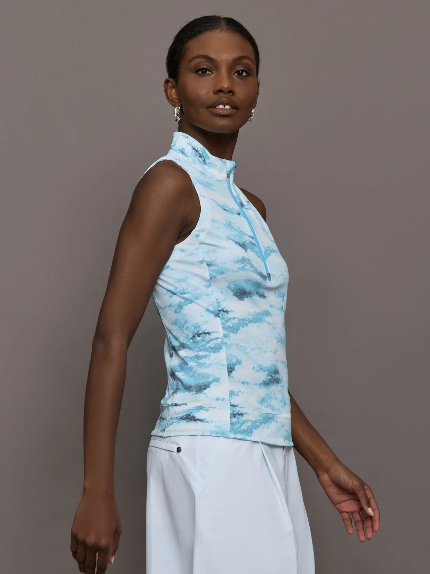 Sleeveless Polo - Painted Clouds - Image 3