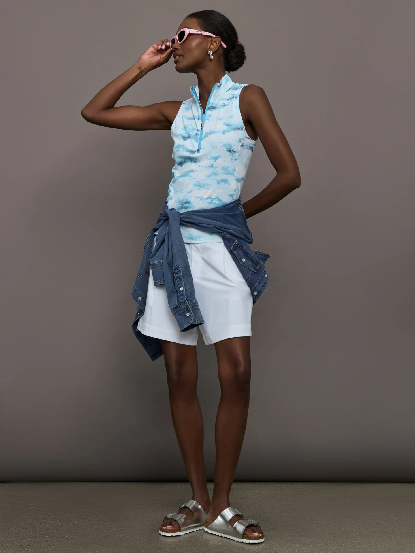 Sleeveless Polo - Painted Clouds - Image 6