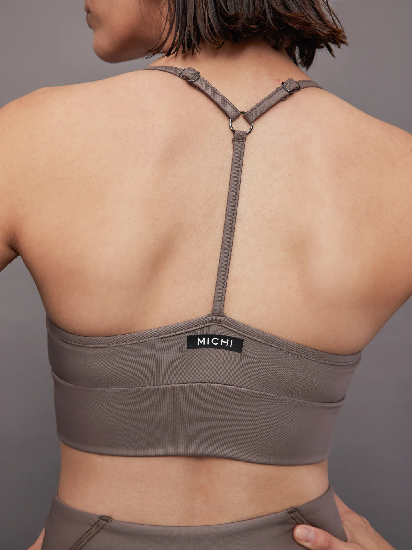 Palma Gloss Longline Bra - Bronzed Pewter - Image 6