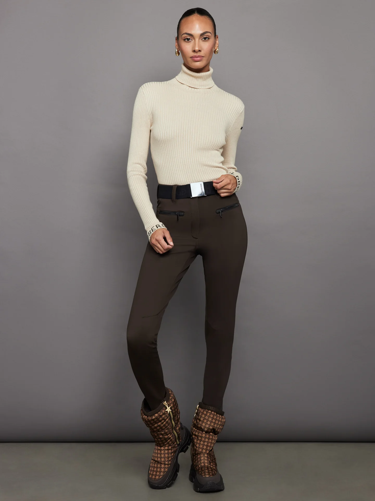 Paris Ski Pant - Dark Brown - Image 5