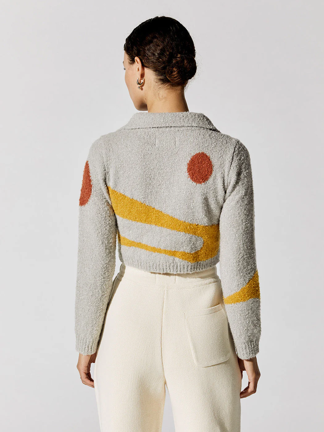 Pattern Block Long Sleeve - Stone - Image 2