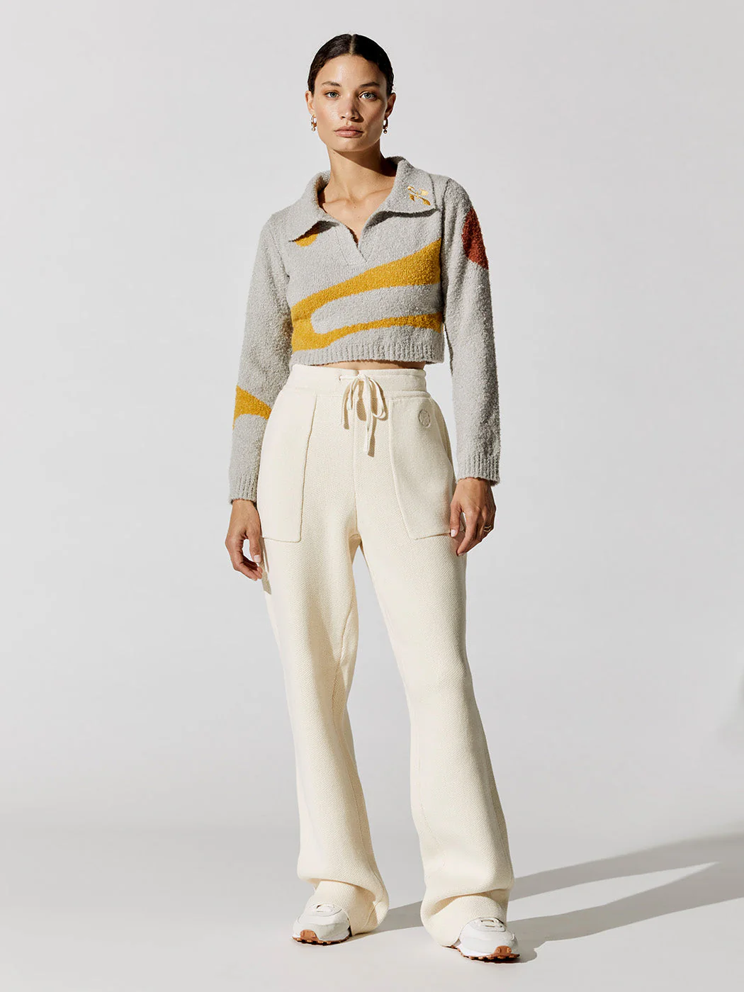 Pattern Block Long Sleeve - Stone - Image 3