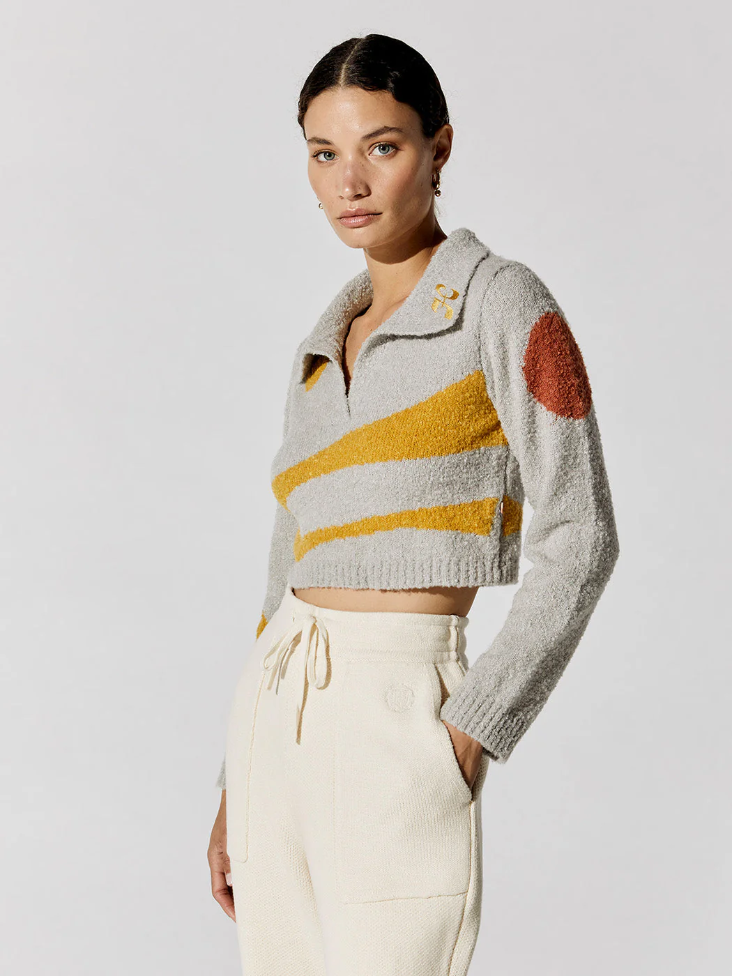 Pattern Block Long Sleeve - Stone - Image 4