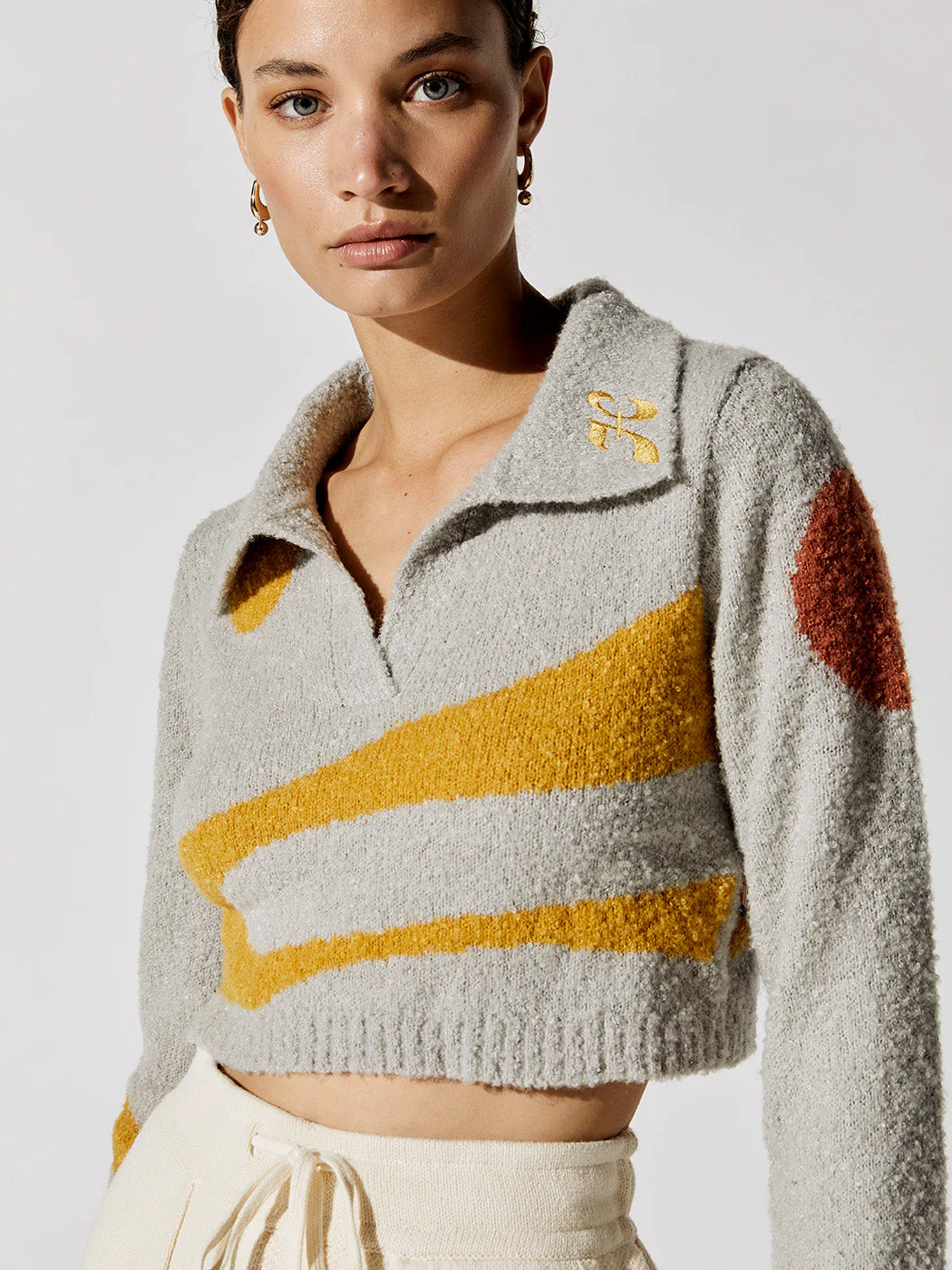 Pattern Block Long Sleeve - Stone - Image 5