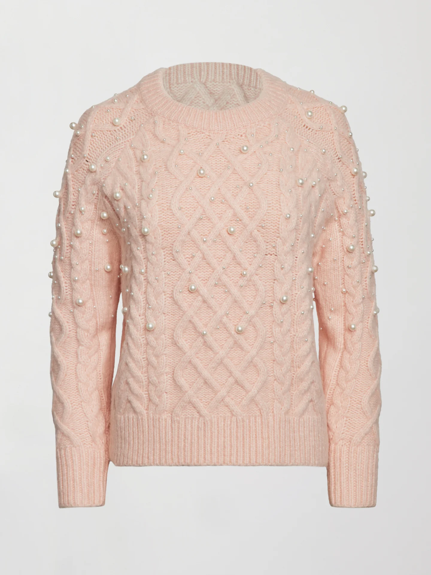 Pearl Embellished Sweater - Rose Cloud - Image 6