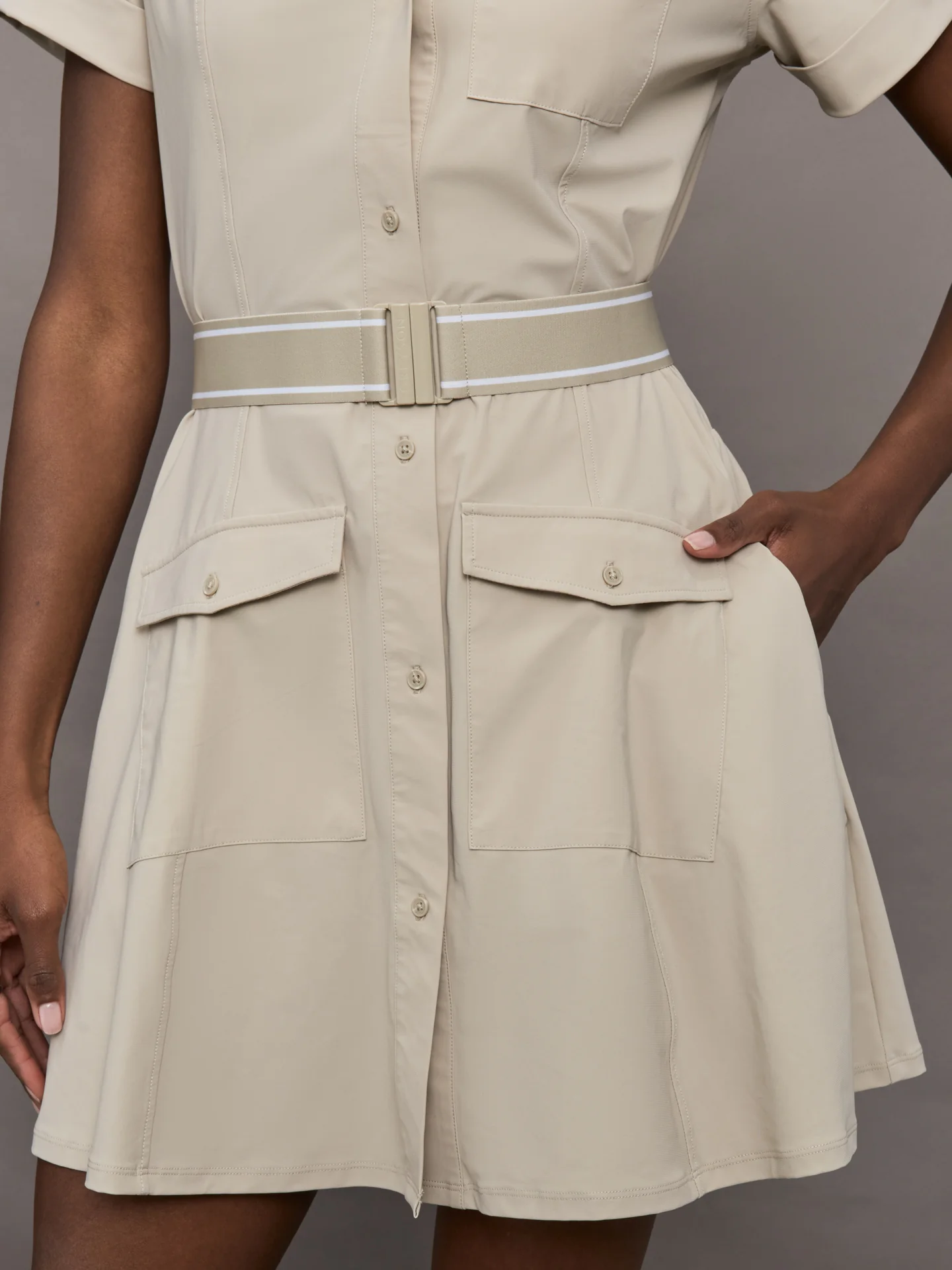 Phoenix Shirt Dress - Sand - Image 7