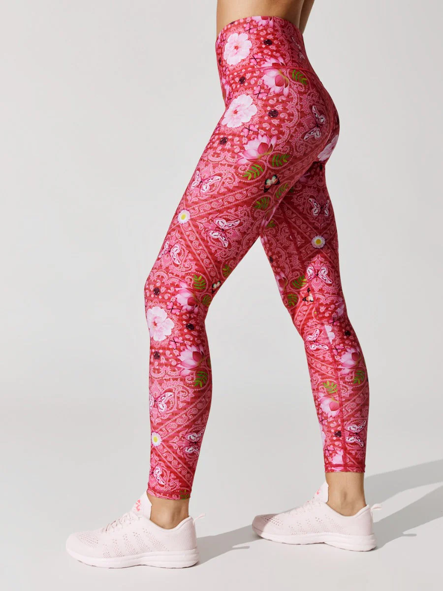 Pink Bandana Super-high Duo Knit Legging - Pink Bandana