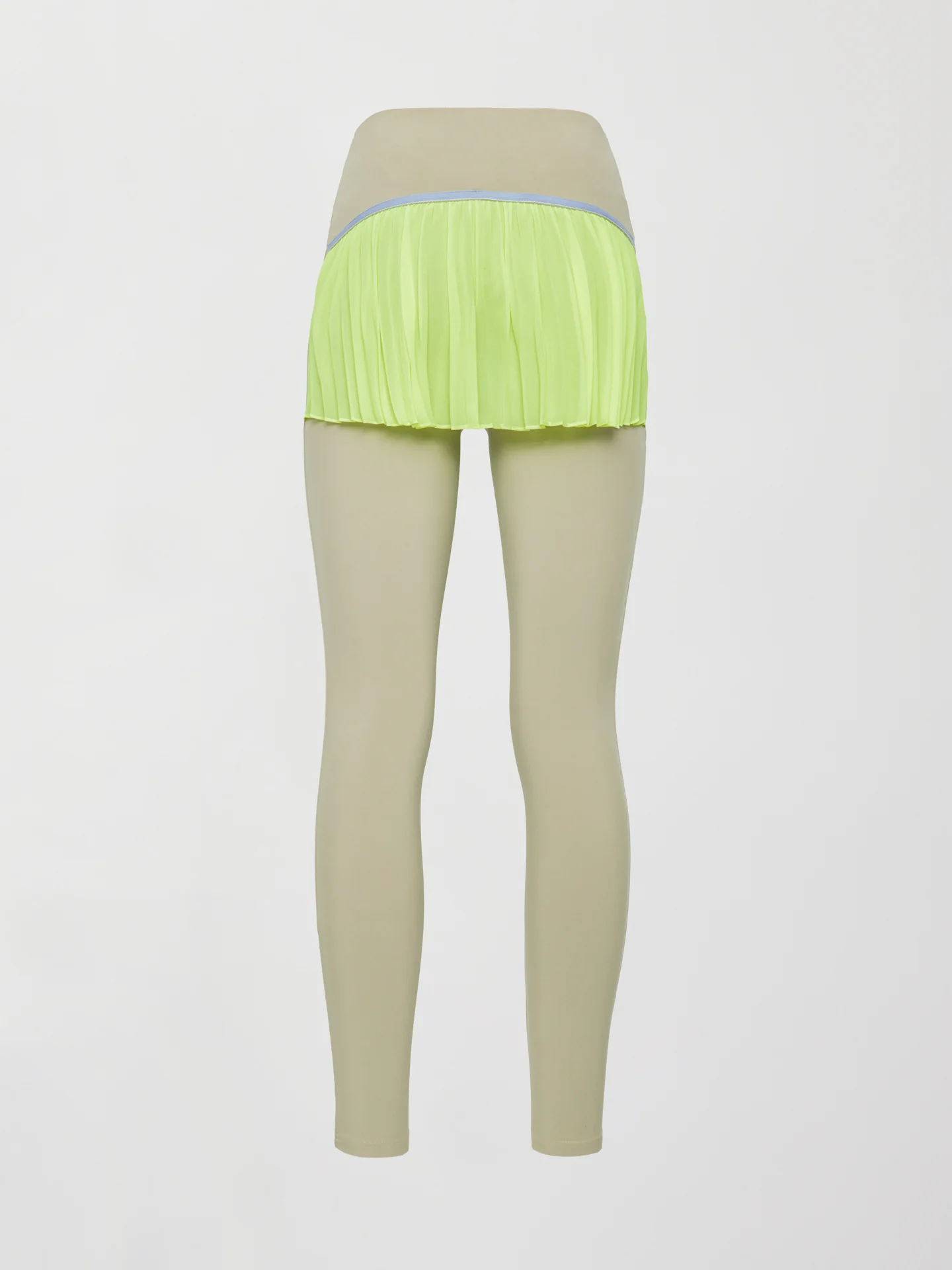 Pleated Skirt Legging in Melt - Silversage / Acid Lime - Image 6