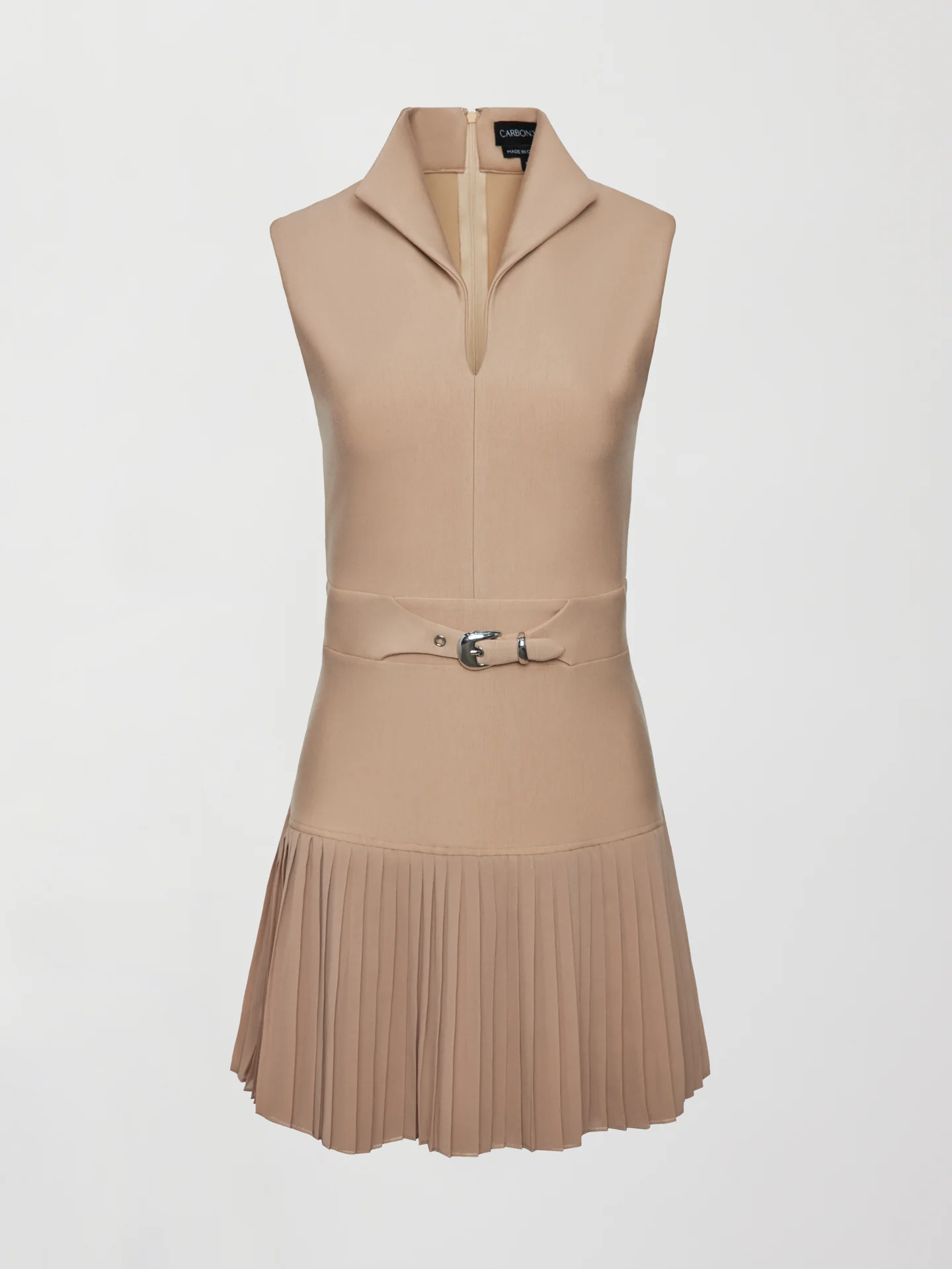 Pleated Tennis Dress - Beige - Image 6