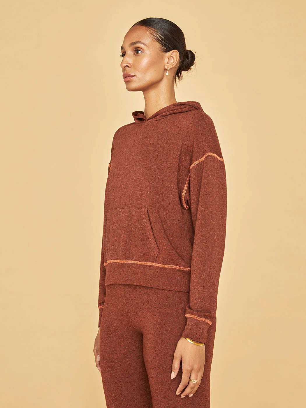 Pocket Hoodie - Rust - Image 3
