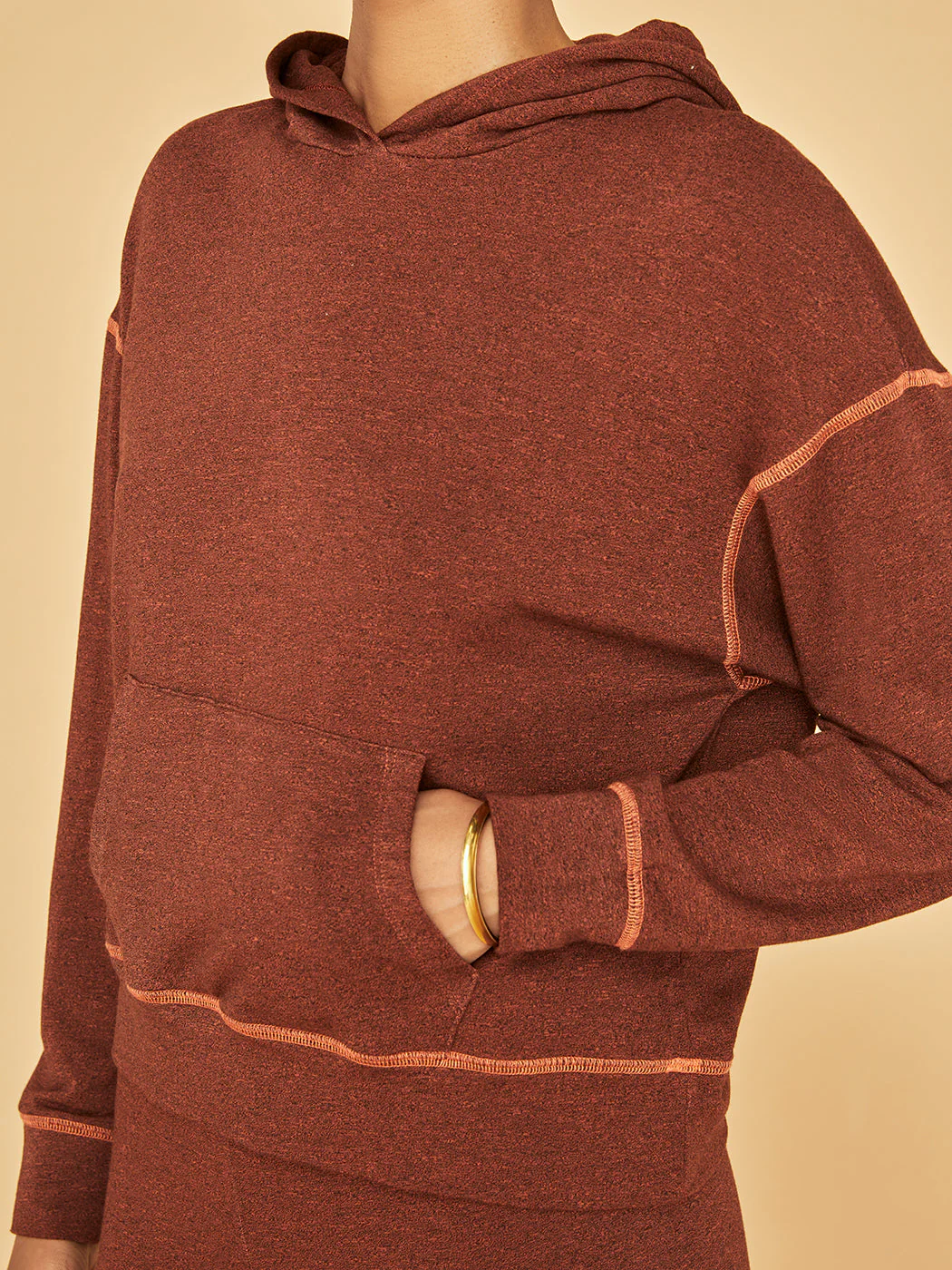 Pocket Hoodie - Rust - Image 4