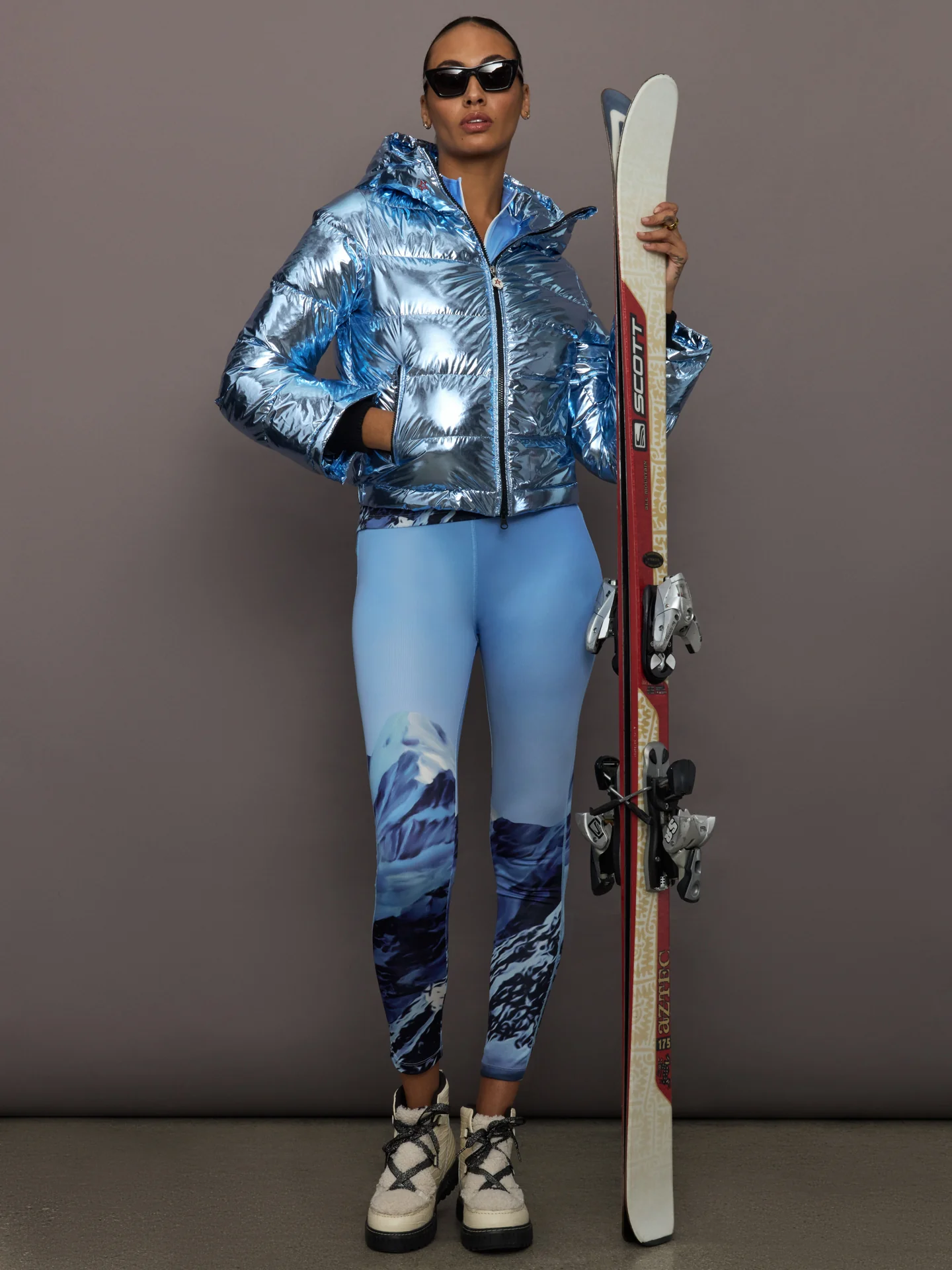 Polar Flare Ski Jacket III - Light Blue Foil - Image 2