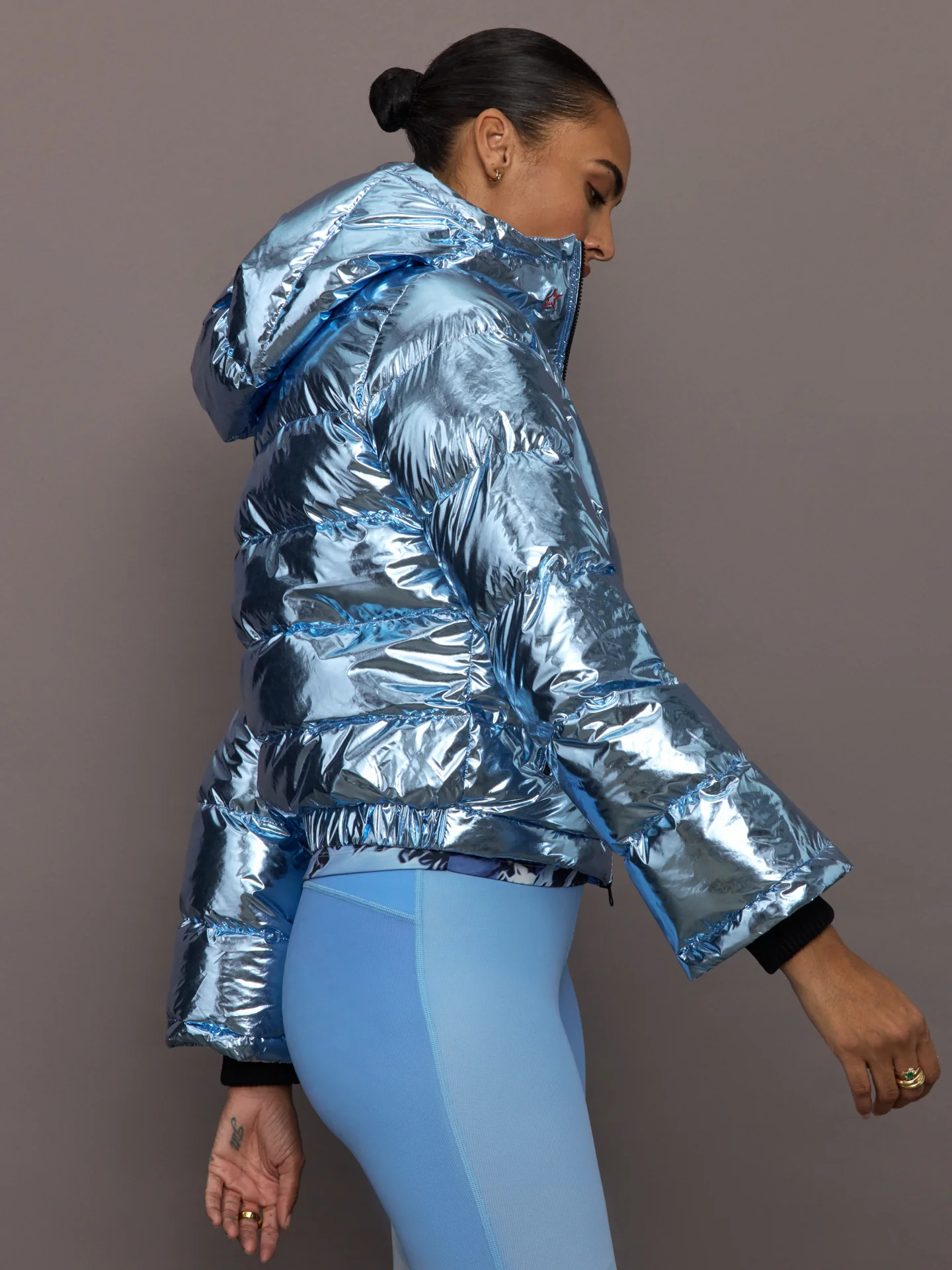 Polar Flare Ski Jacket III - Light Blue Foil - Image 3