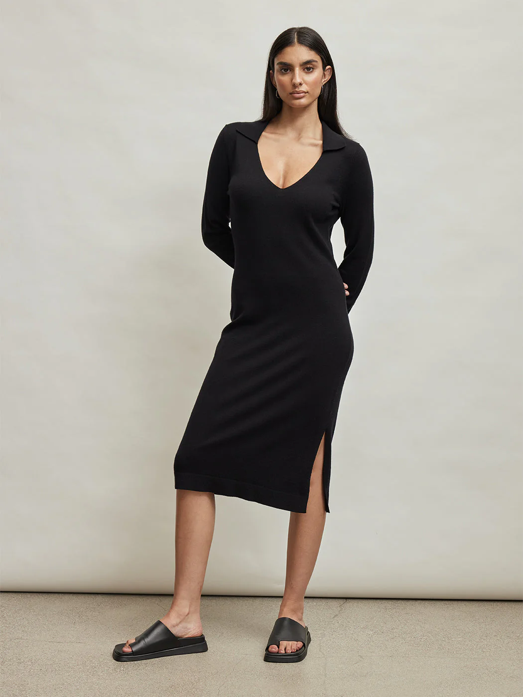 Polo Dress - Black