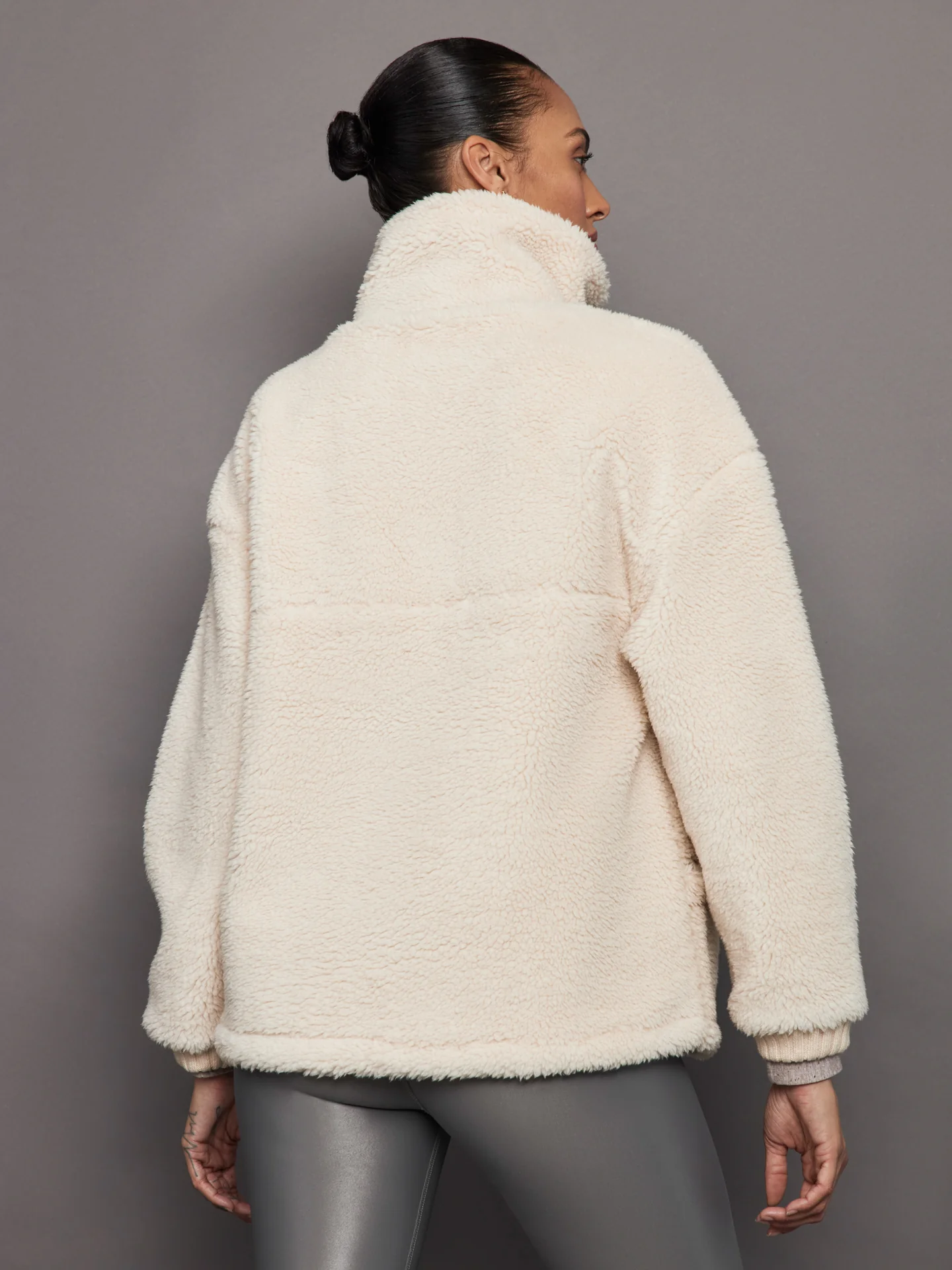 Posey Sherpa Jacket - Sandshell - Image 4