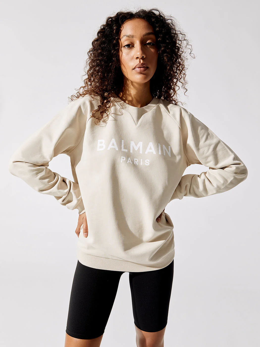 Printed Logo Sweatshirt - Eco Sustainable - Gfu Ivoire-Blanc