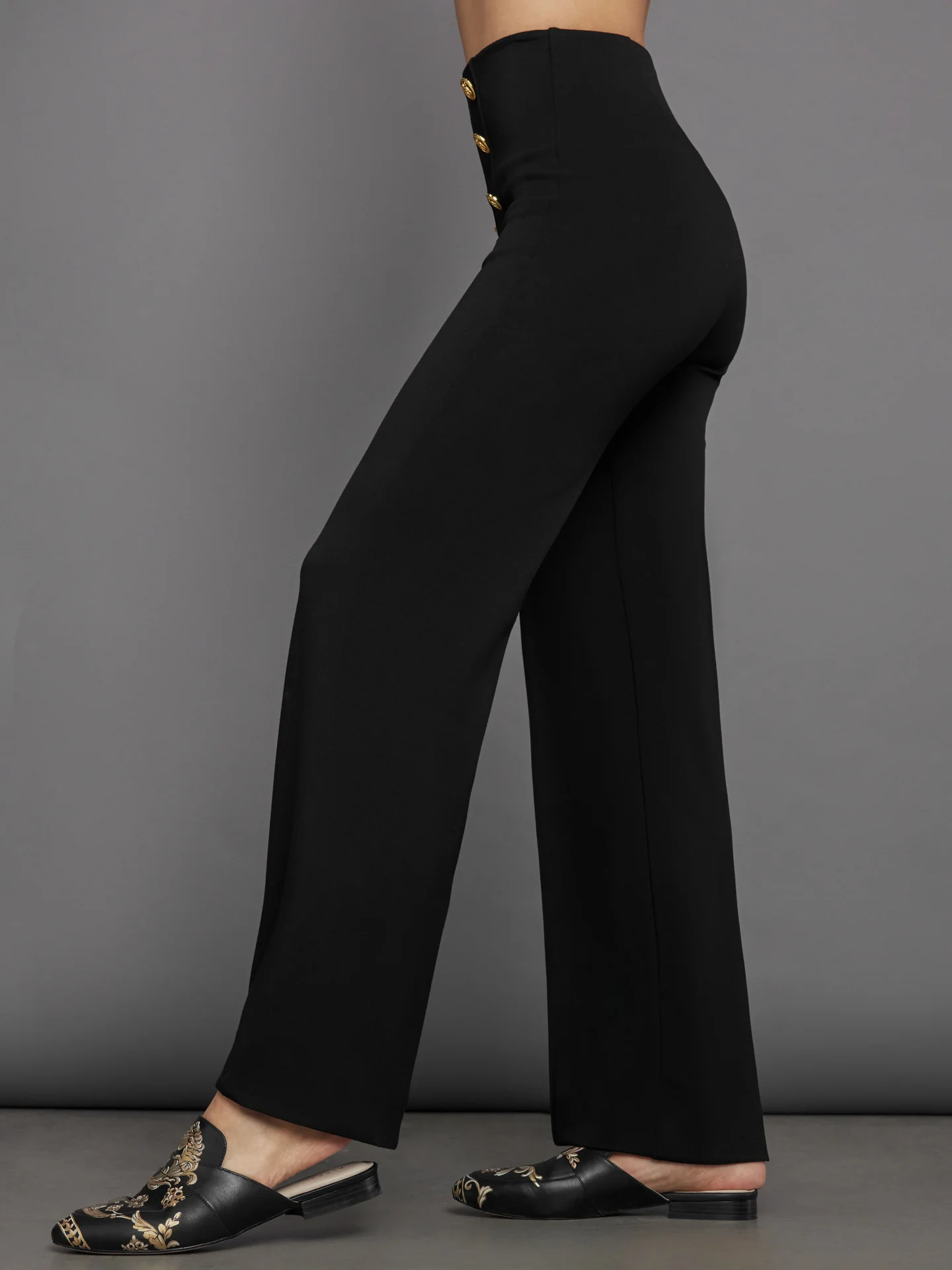 Pull On Sailor Pant - Black - Image 3