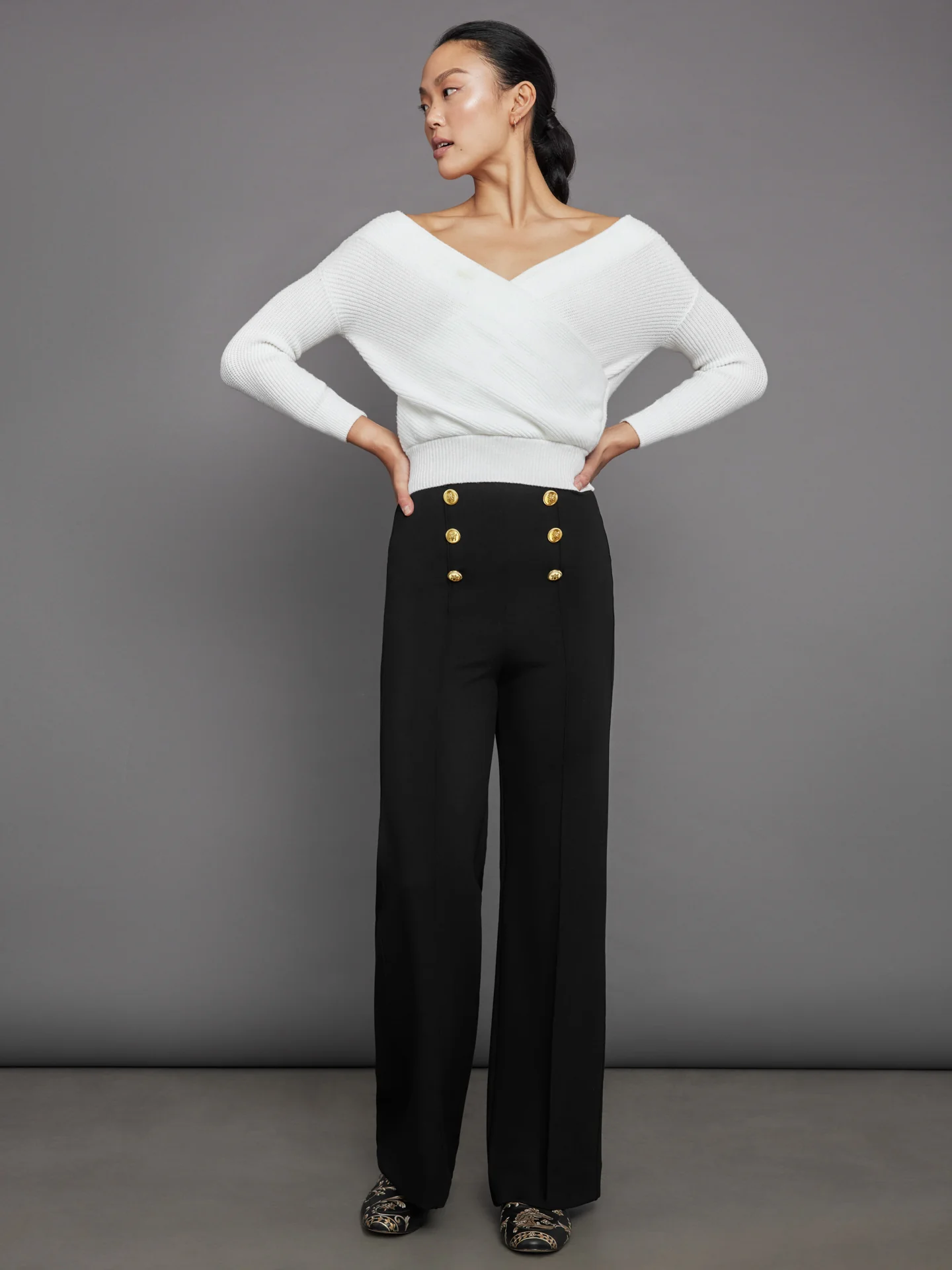 Pull On Sailor Pant - Black - Image 7