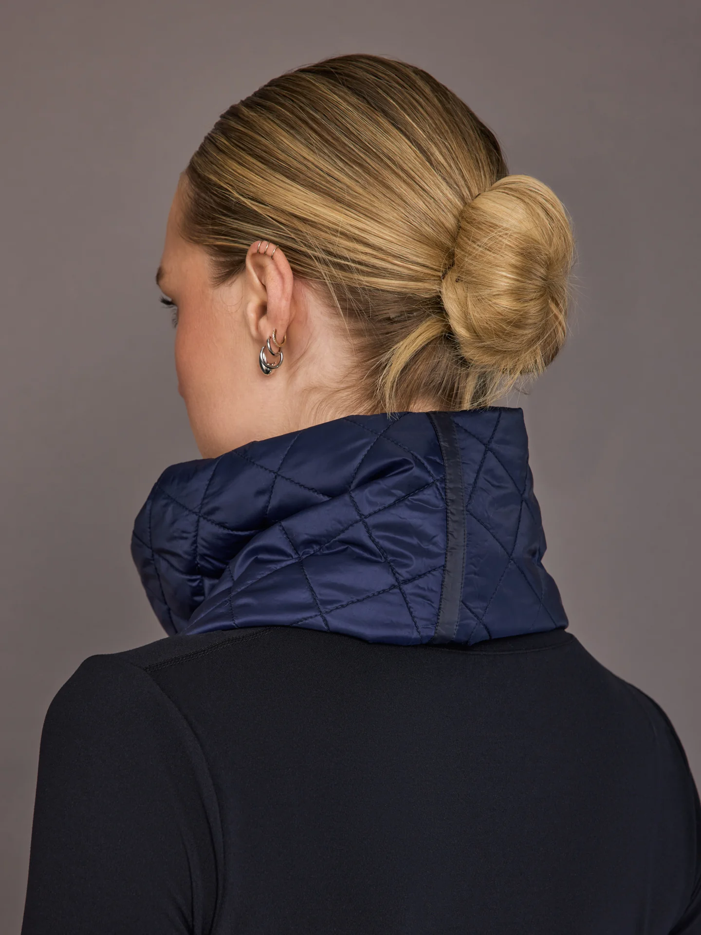 Pullover Neck Warmer - Navy - Image 4