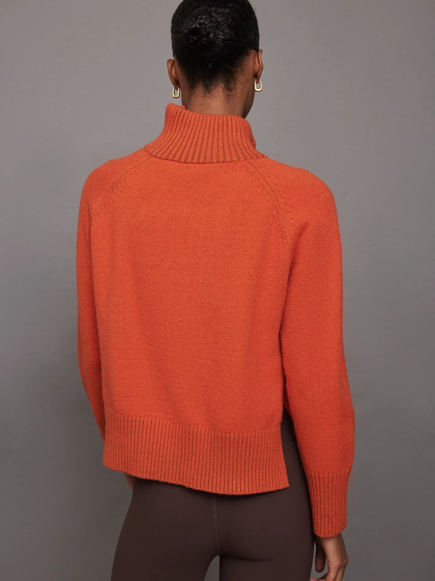 Raglan Zip Pullover - Orange - Image 3
