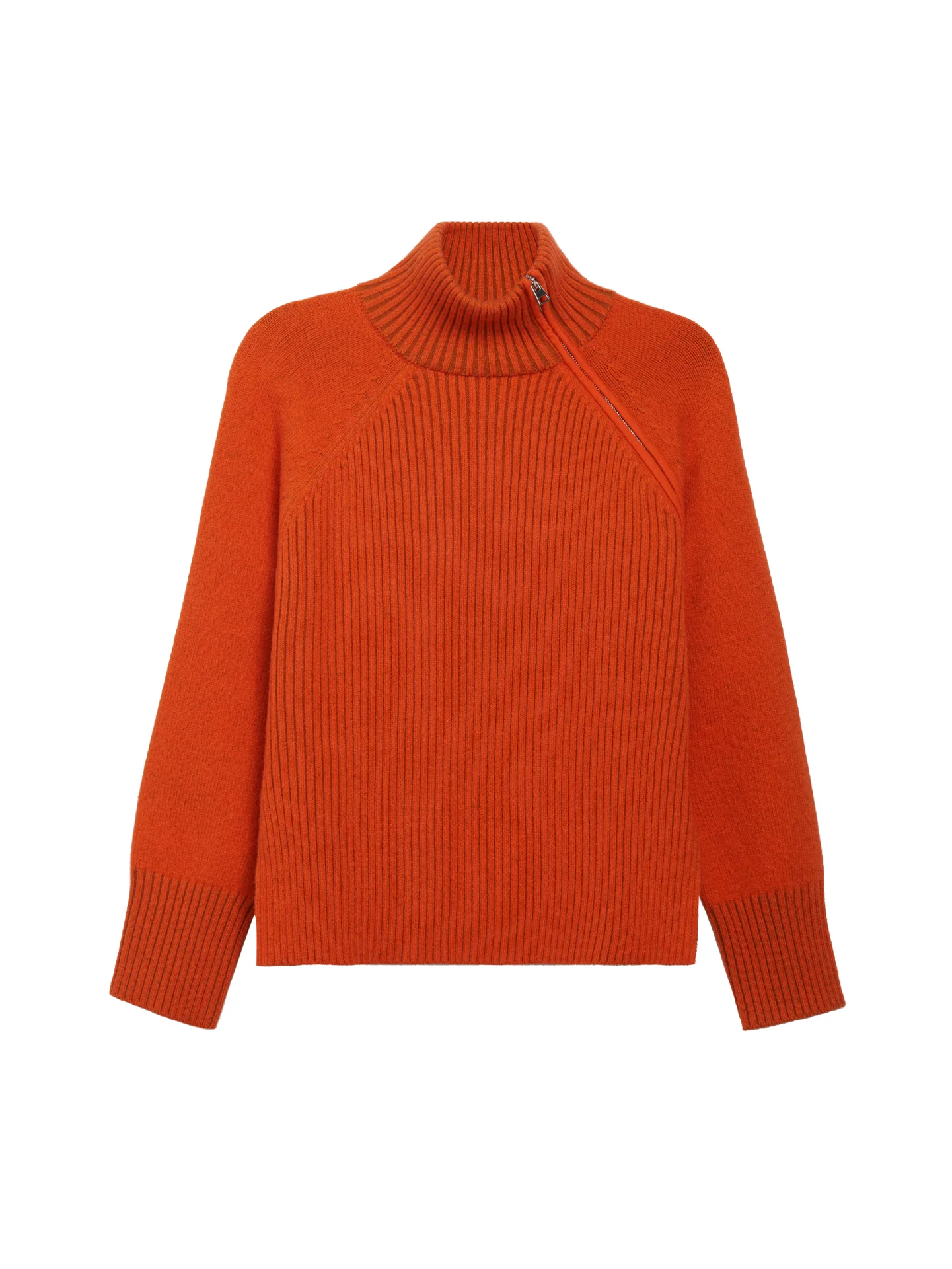 Raglan Zip Pullover - Orange - Image 6