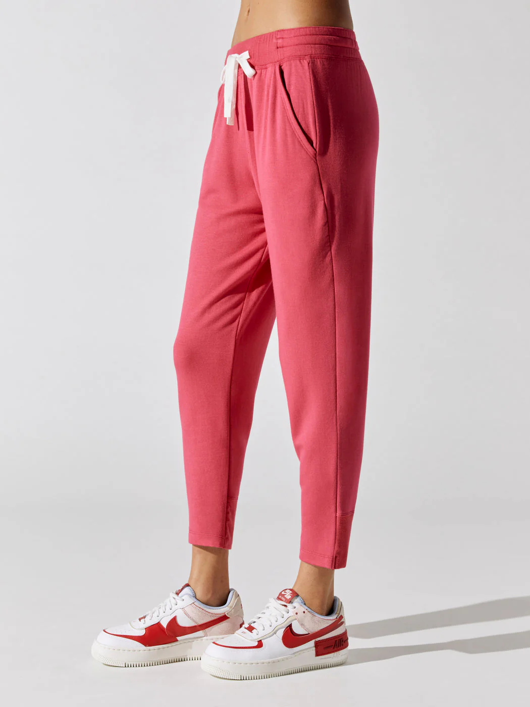 Reena 7/8 Fleece Sweatpant - Lychee - Image 2