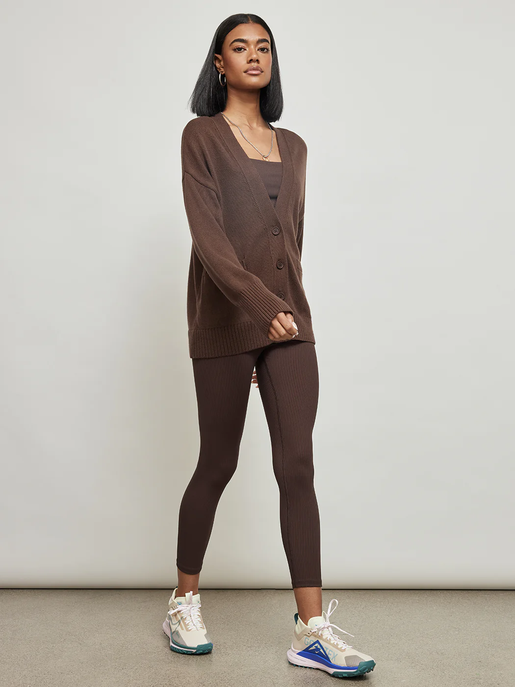 Relaxed Pocket Cardigan - Mink - Image 2